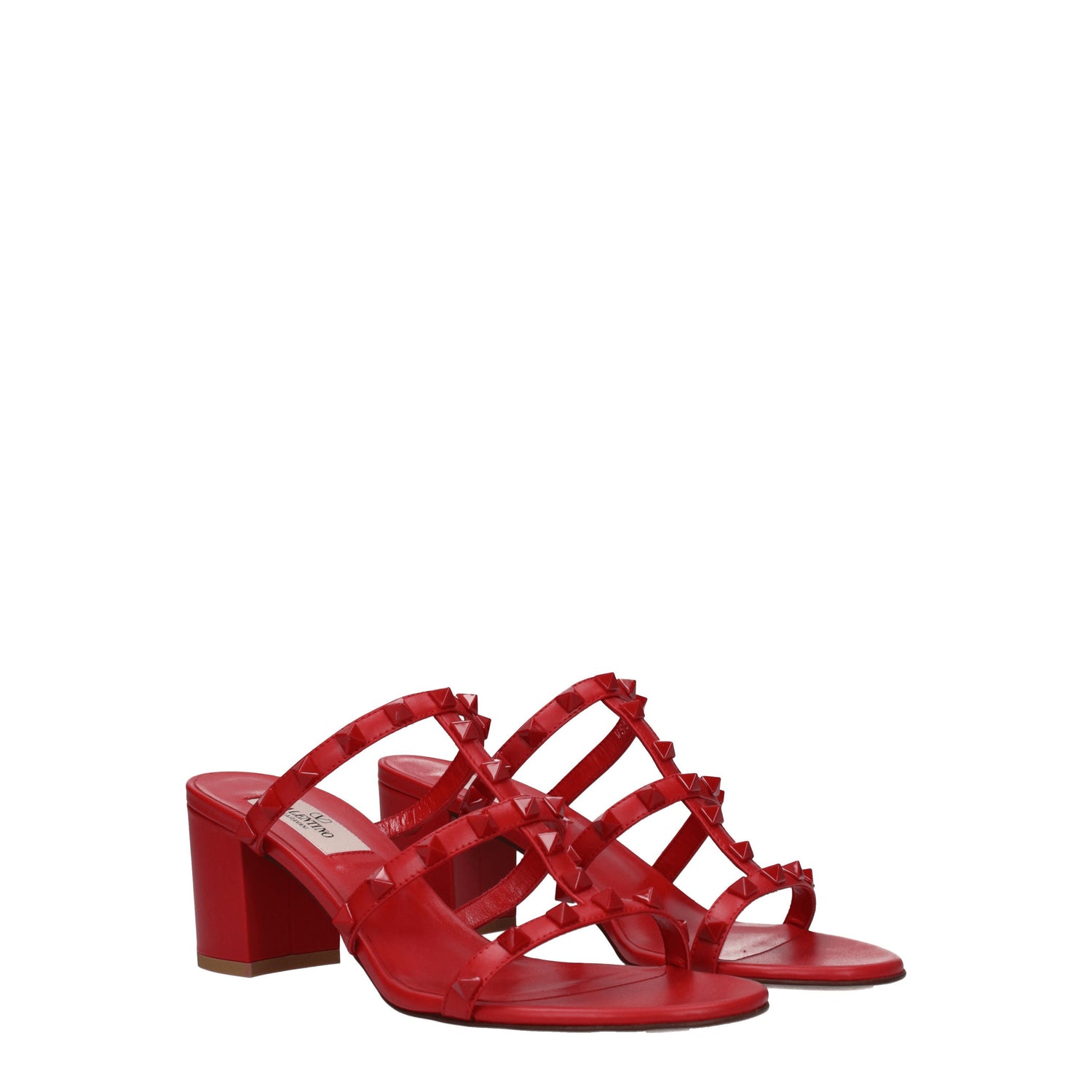 Valentino Garavani Sandali rockstud Donna Pelle Rosso