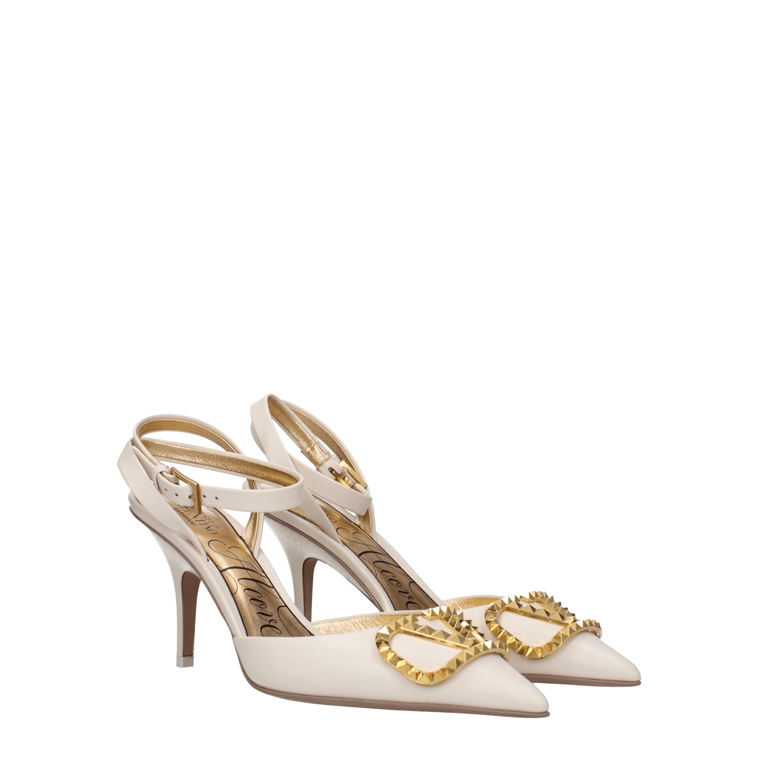 Valentino Garavani Sandali vlogo Donna Pelle Beige Avorio