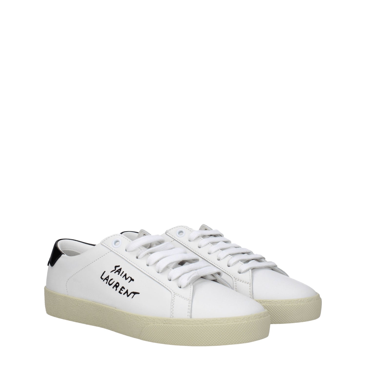 Saint Laurent Sneakers Donna Pelle Bianco Nero