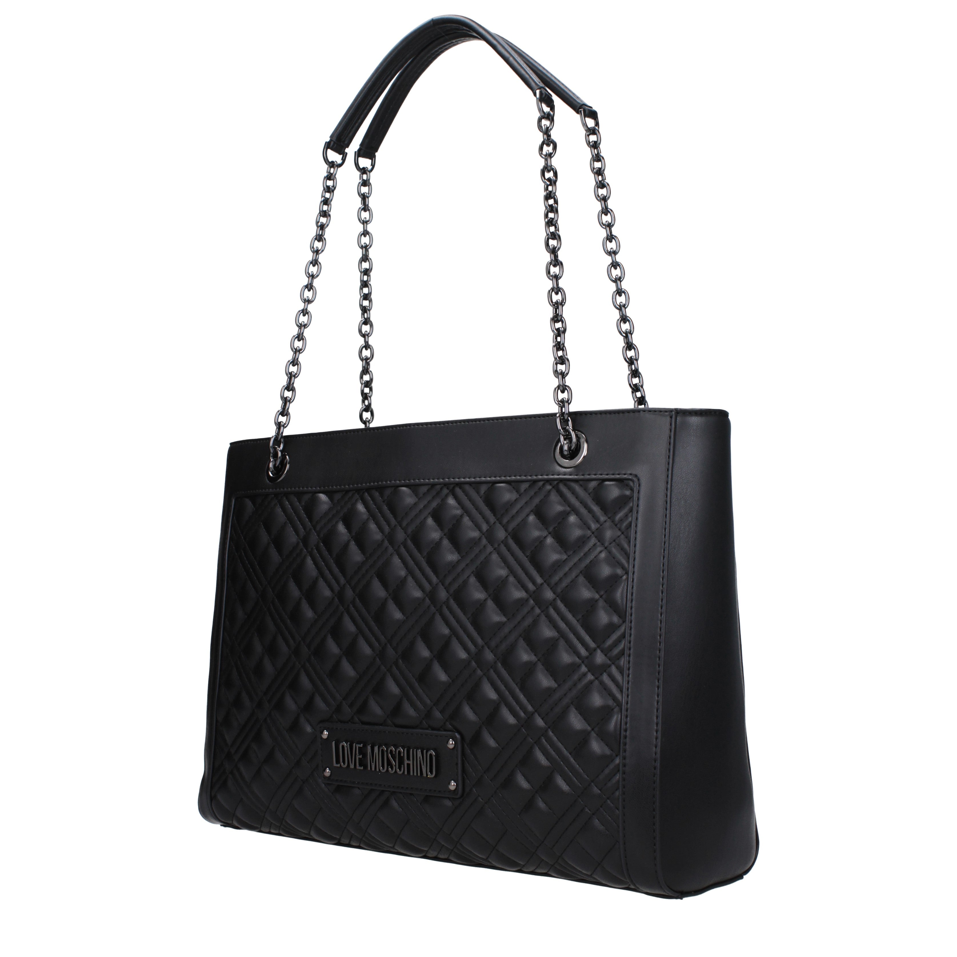 Black shops moschino quilted bag