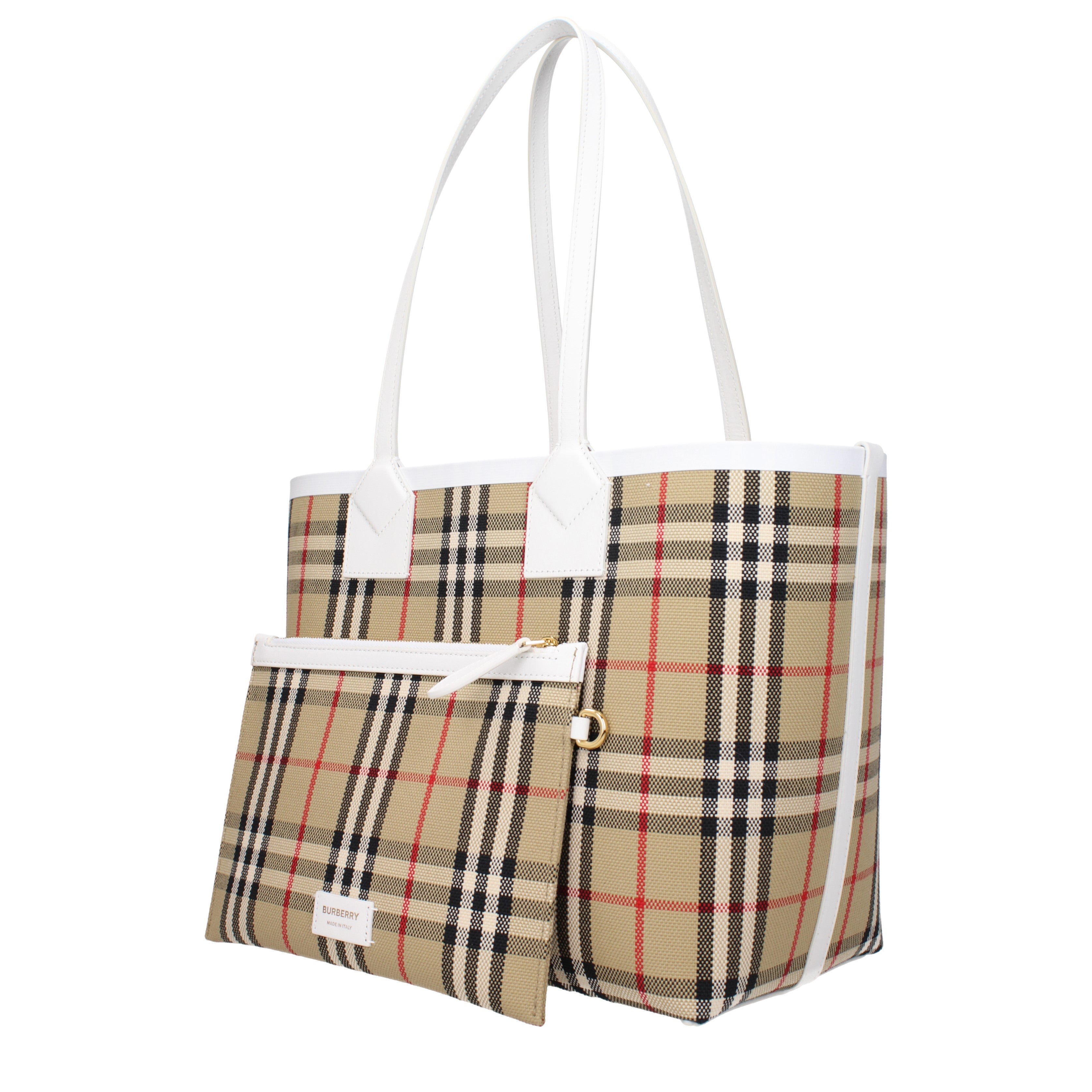 Burberry Borse a Spalla Donna Tessuto Beige Bianco B Exit B Exit top shop online