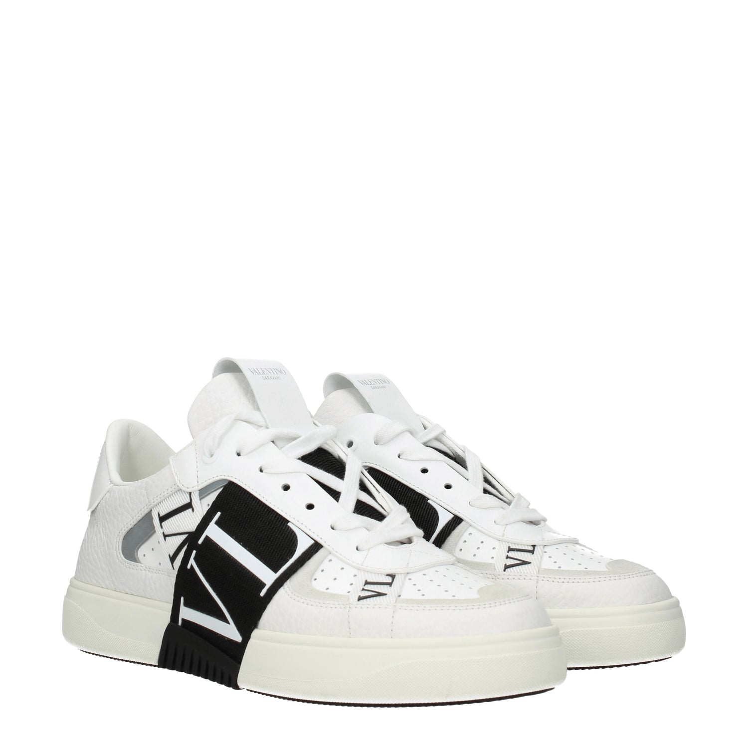 Valentino Garavani Sneakers Uomo Pelle Bianco Nero