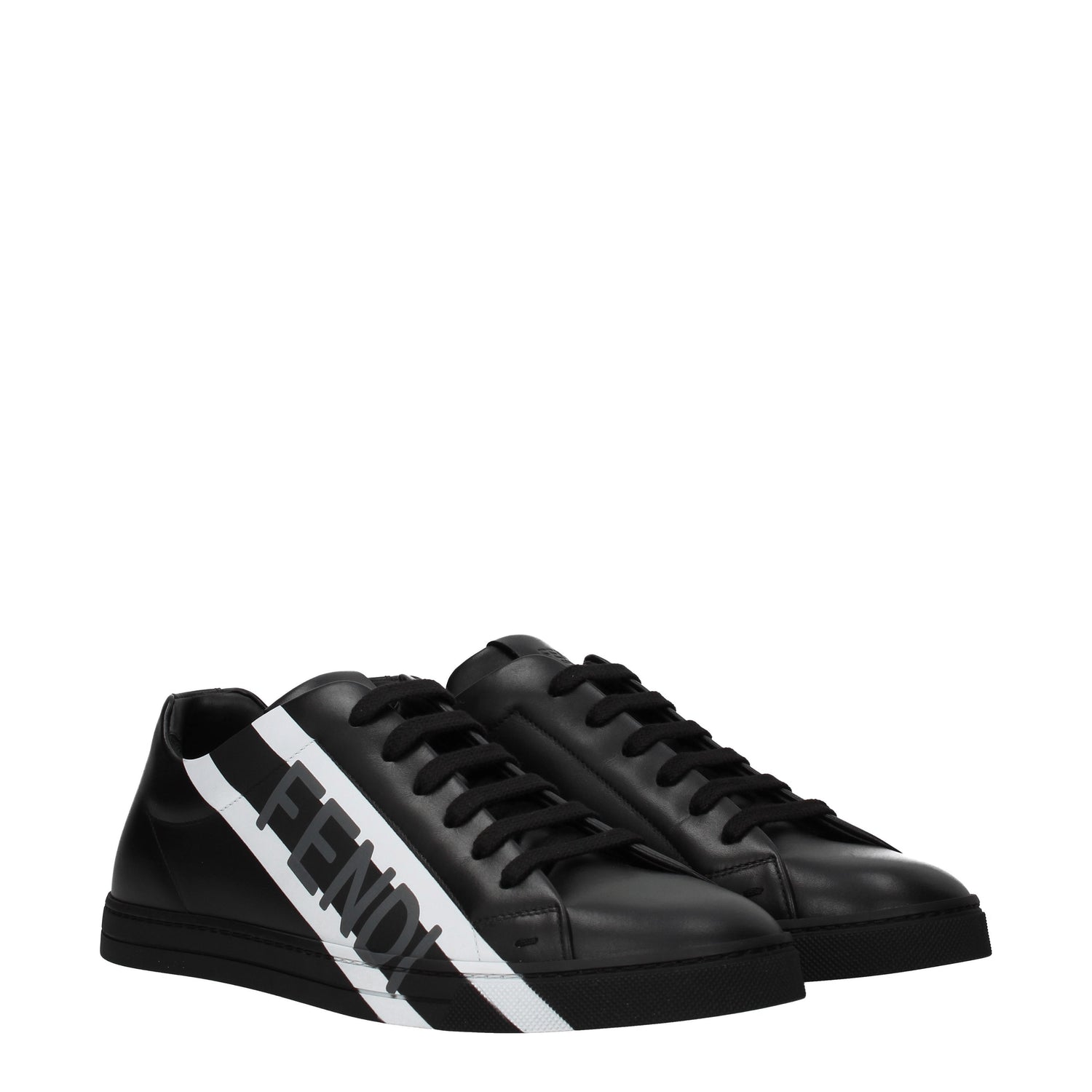 Fendi Sneakers Uomo Pelle Nero Nero