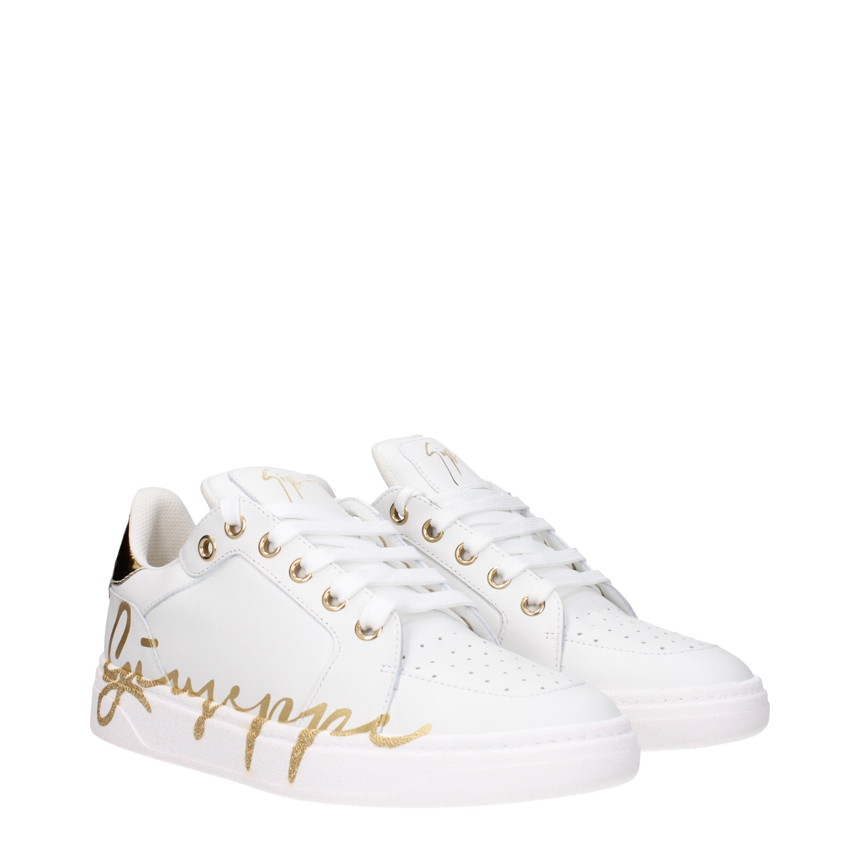 Giuseppe Zanotti Sneakers Men Leather White Gold B Exit B Exit top shop online
