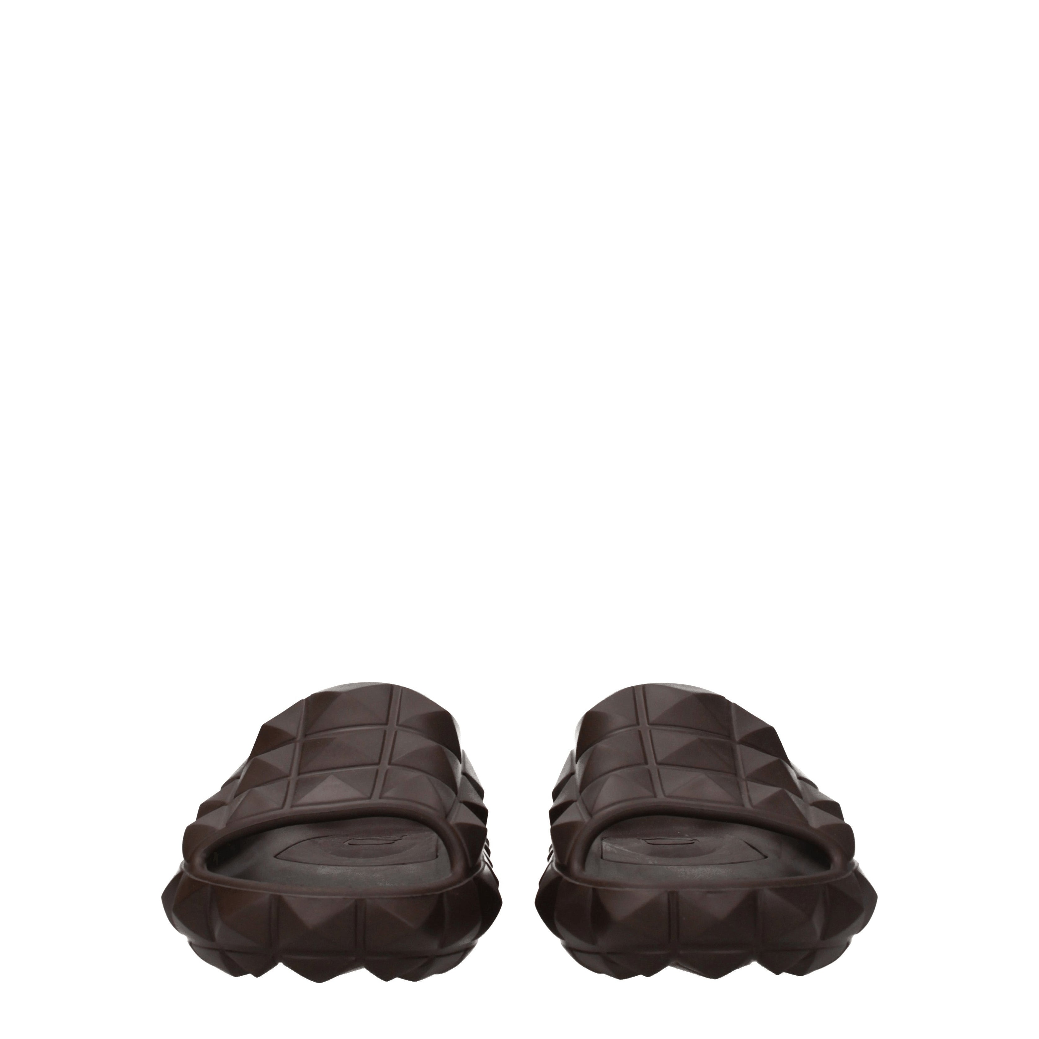 Valentino Garavani Slippers and Clogs Men Rubber Brown/Dark Chocolate |  B-Exit – B-Exit top shop online