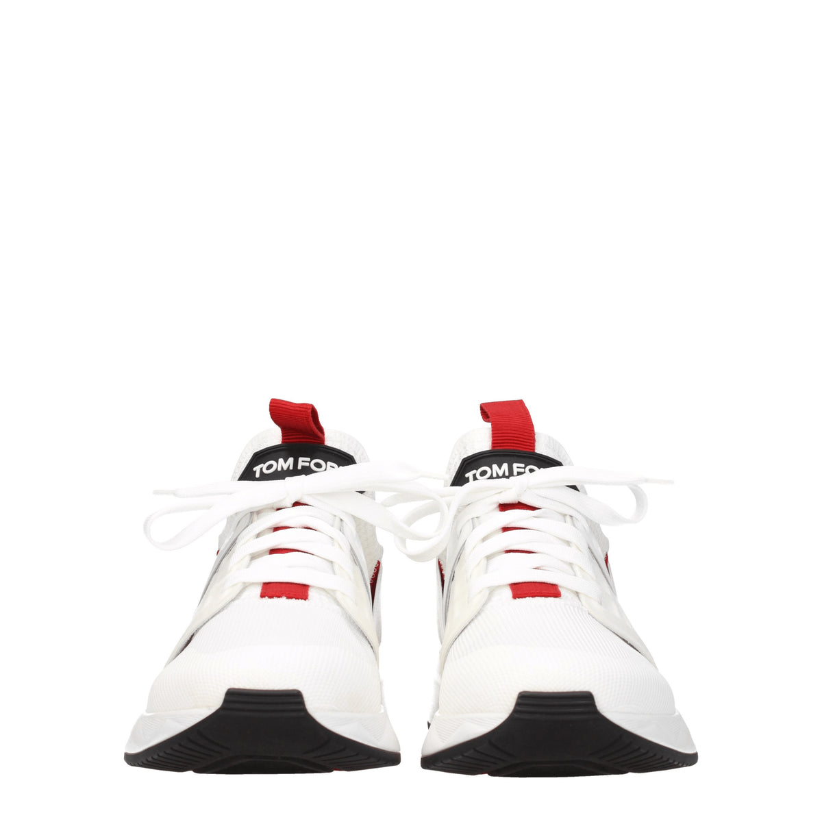 Tom Ford Sneakers Uomo Tessuto Bianco Rosso