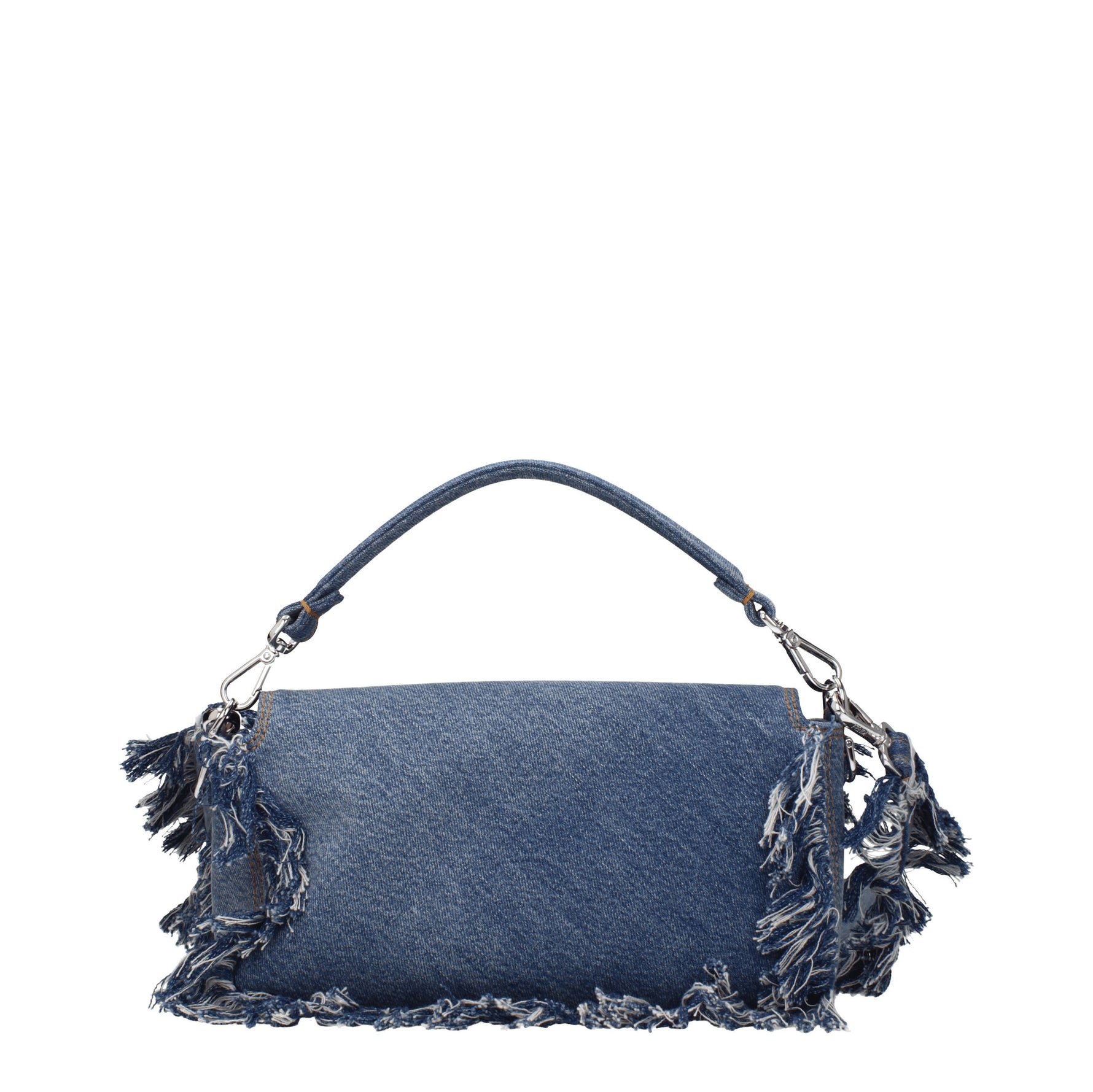 Fendi Borse a Mano baguette Uomo Tessuto Blu Jeans