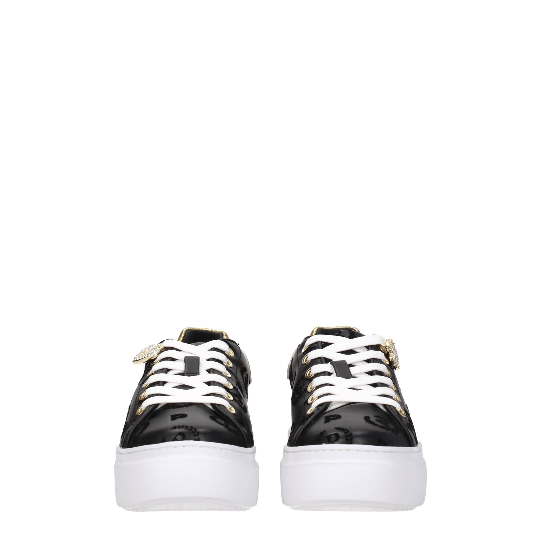 Pollini Sneakers Donna Poliuretano Nero Oro