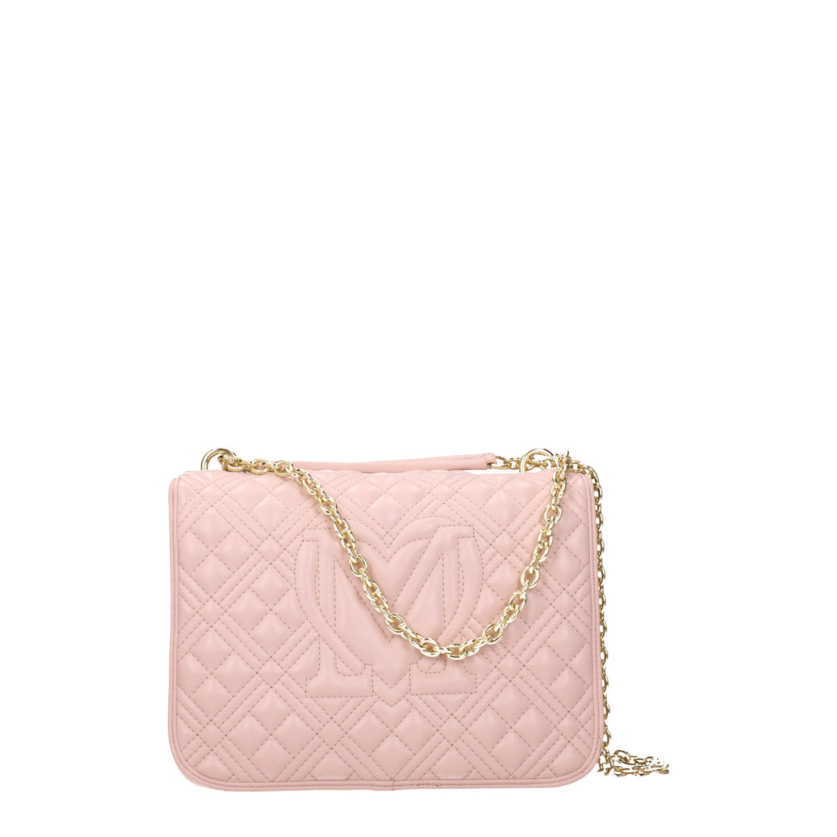 Love Moschino Borse a Spalla Donna Poliuretano Rosa Rosa Cipria