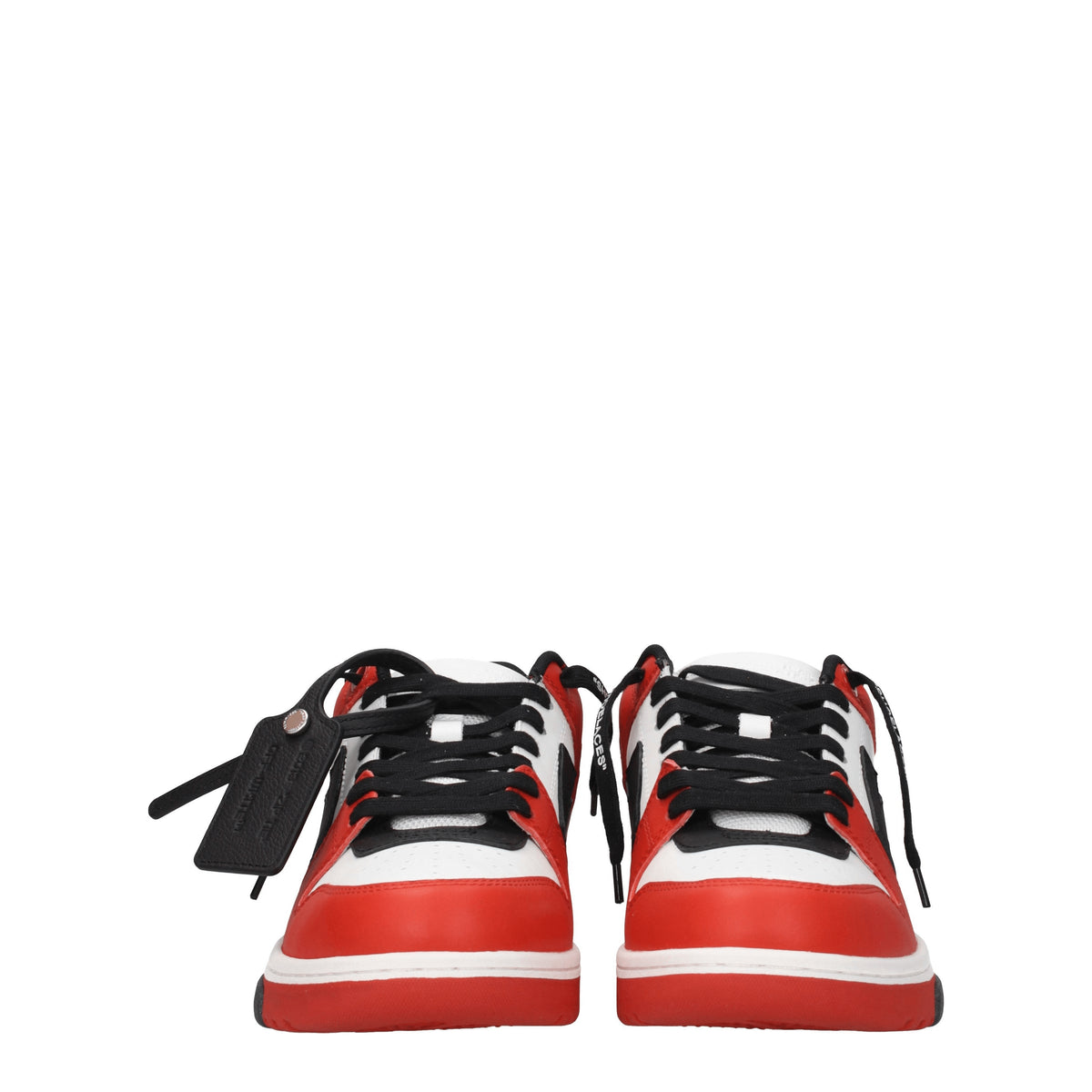 Off-White Sneakers Uomo Pelle Rosso Nero