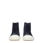 Fendi Sneakers domino Uomo Tessuto Blu Denim