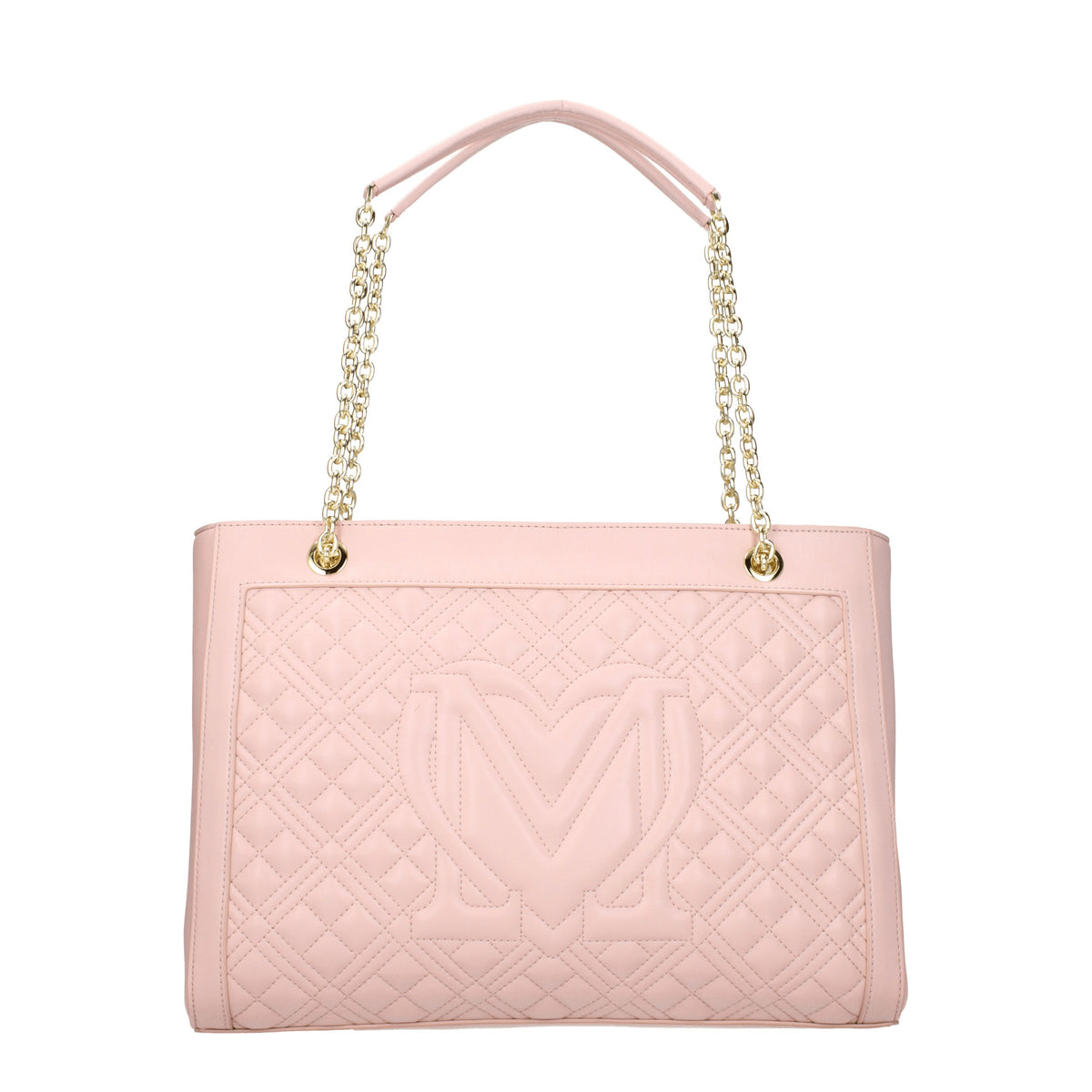 Love Moschino Borse a Spalla Donna Poliuretano Rosa Rosa Cipria