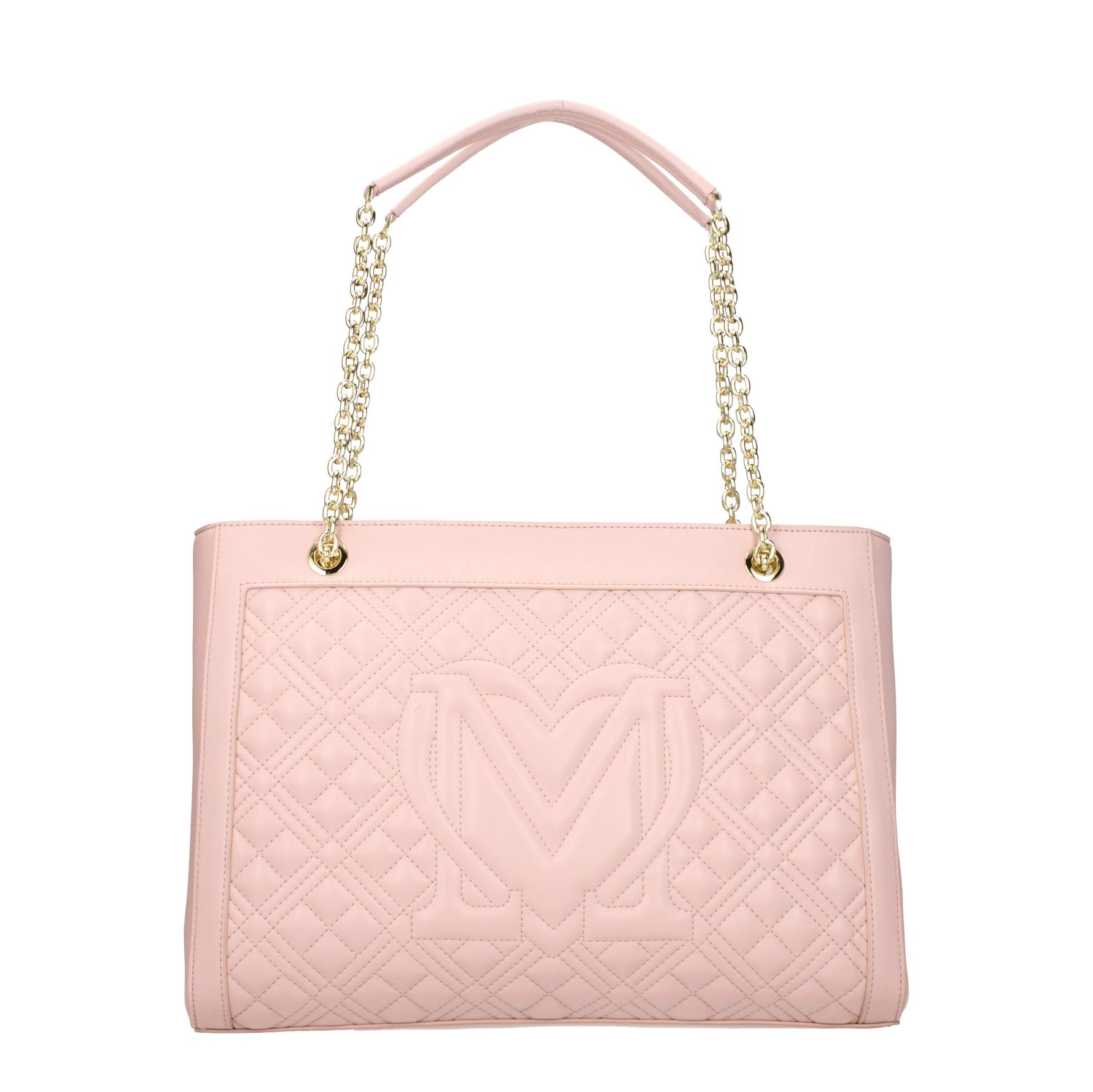 Love Moschino Borse a Spalla Donna Poliuretano Rosa Rosa Cipria