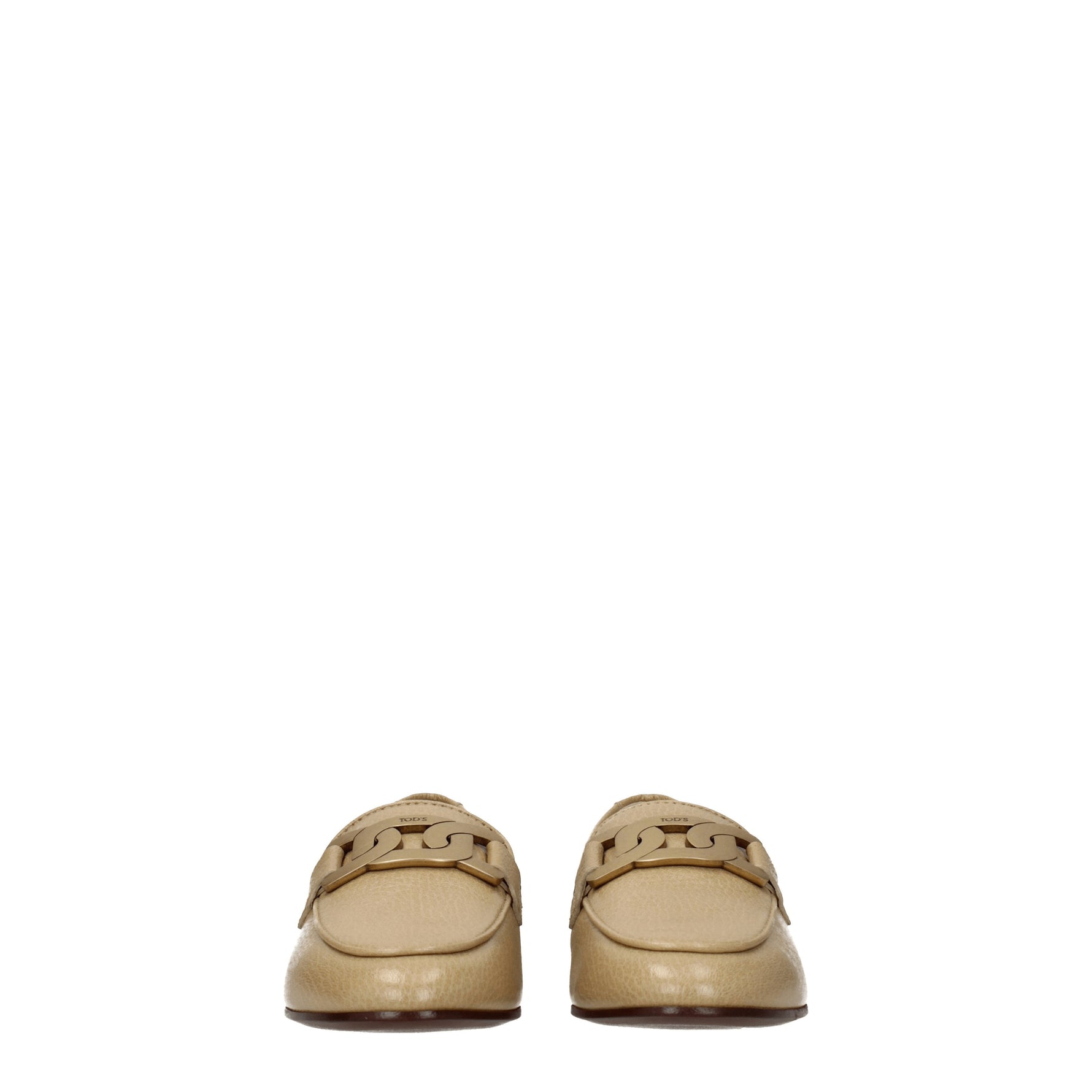 Tod's Mocassini Donna Pelle Beige Corda