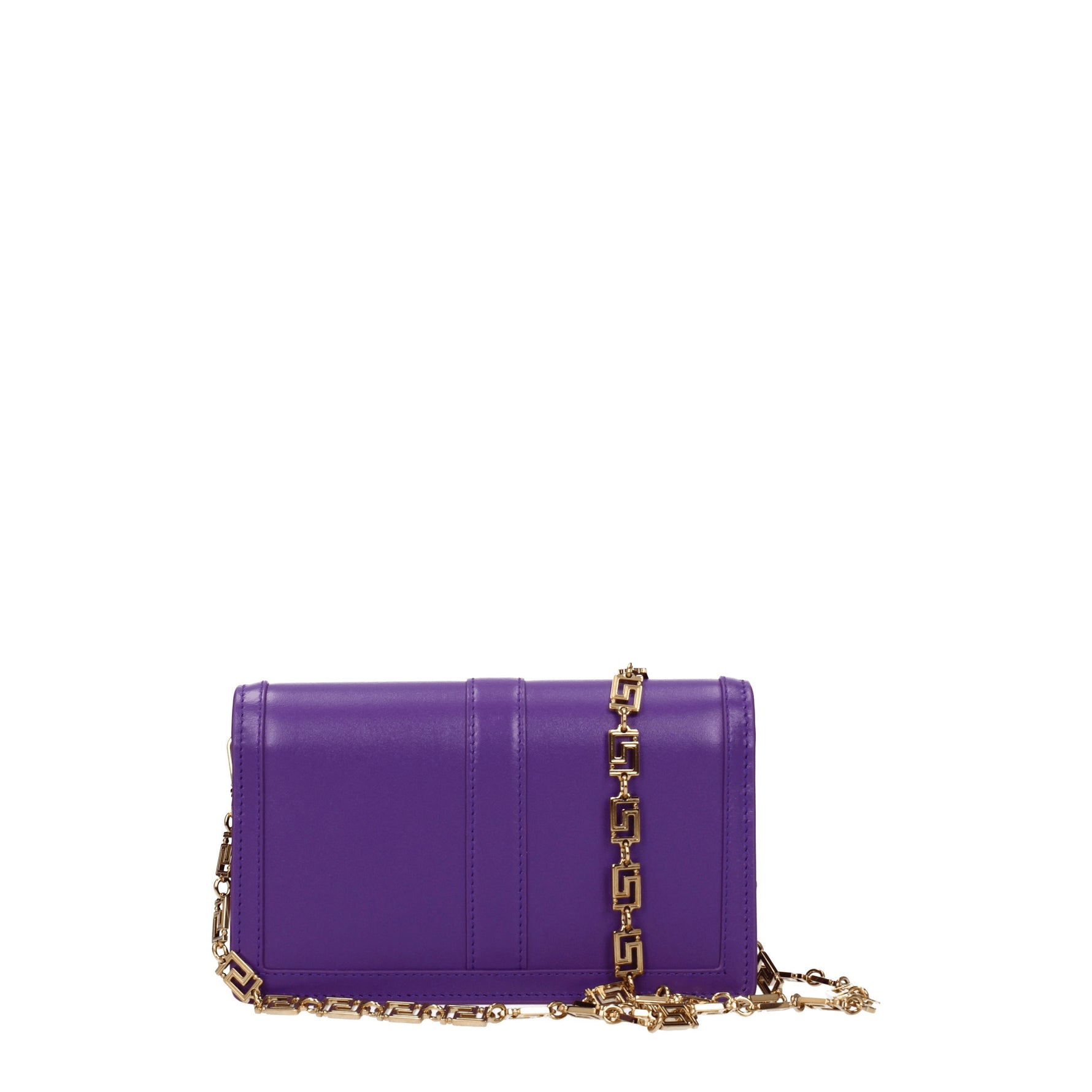 Versace Pochette greca Donna Pelle Viola Orchidea