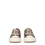 Valentino Garavani Sneakers Donna Tessuto Beige Marrone