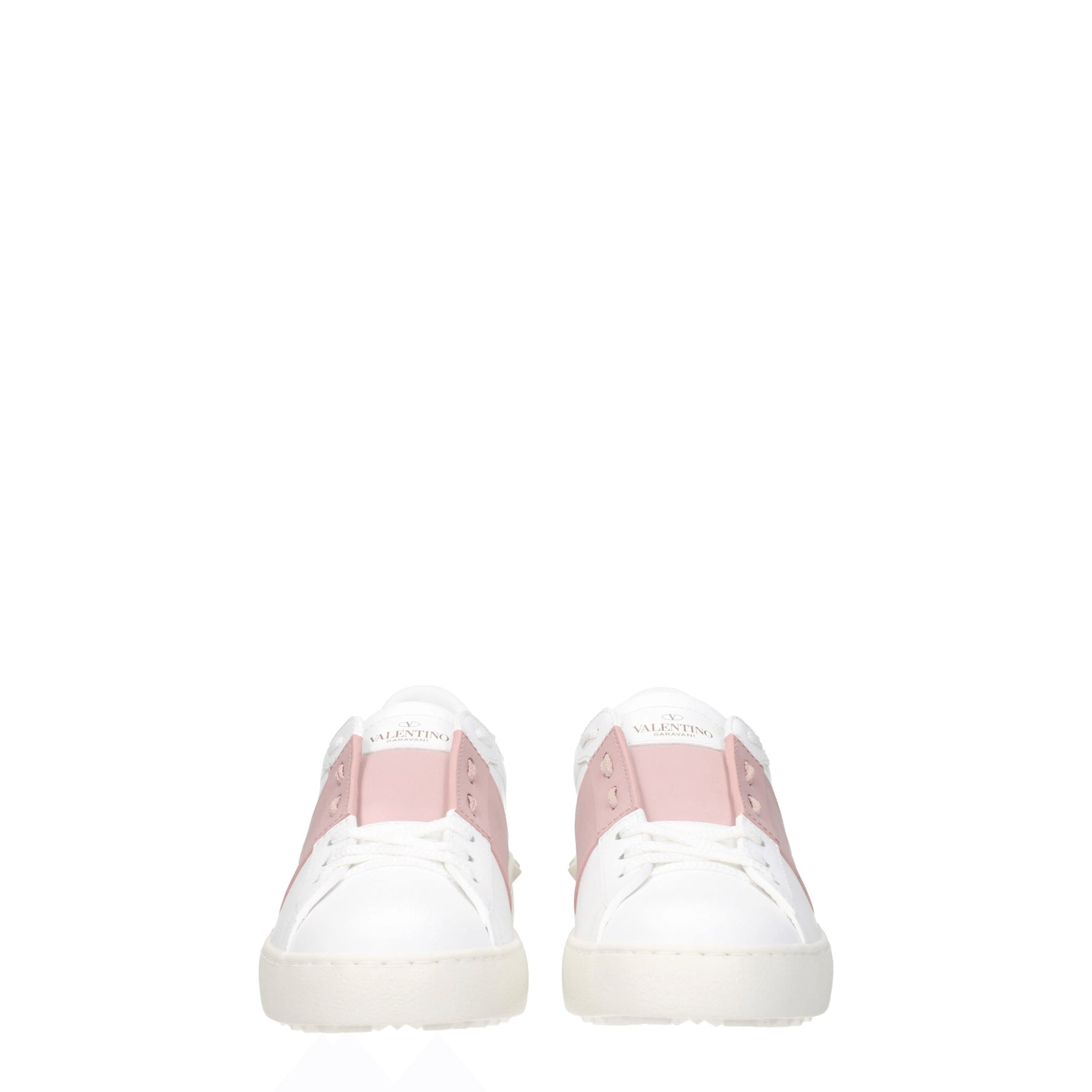 Valentino Garavani Sneakers Donna Pelle Bianco Acqua alle Rose