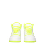 Saint Laurent Sneakers Donna Pelle Bianco Giallo Fluo