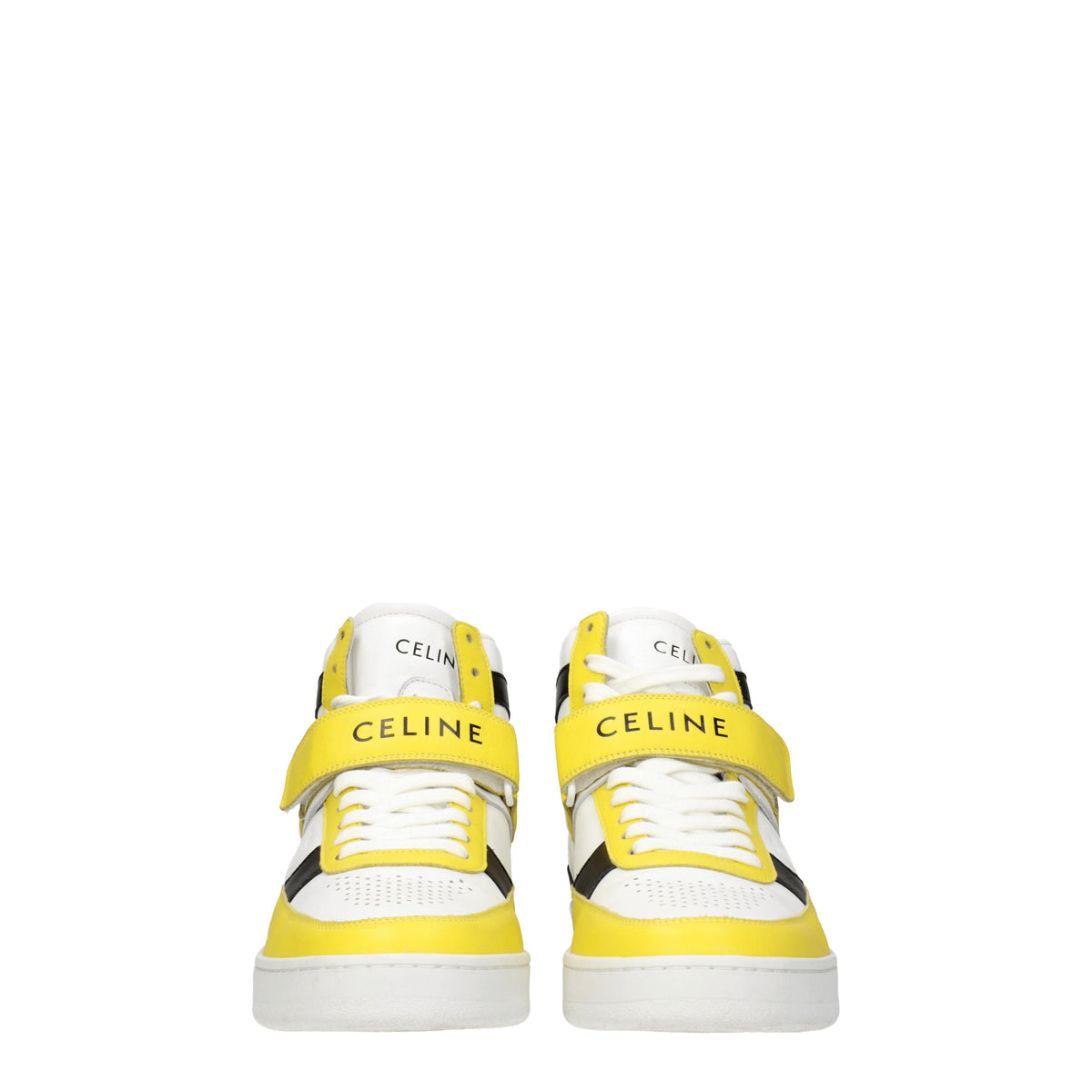 Celine Sneakers Uomo Pelle Bianco Giallo