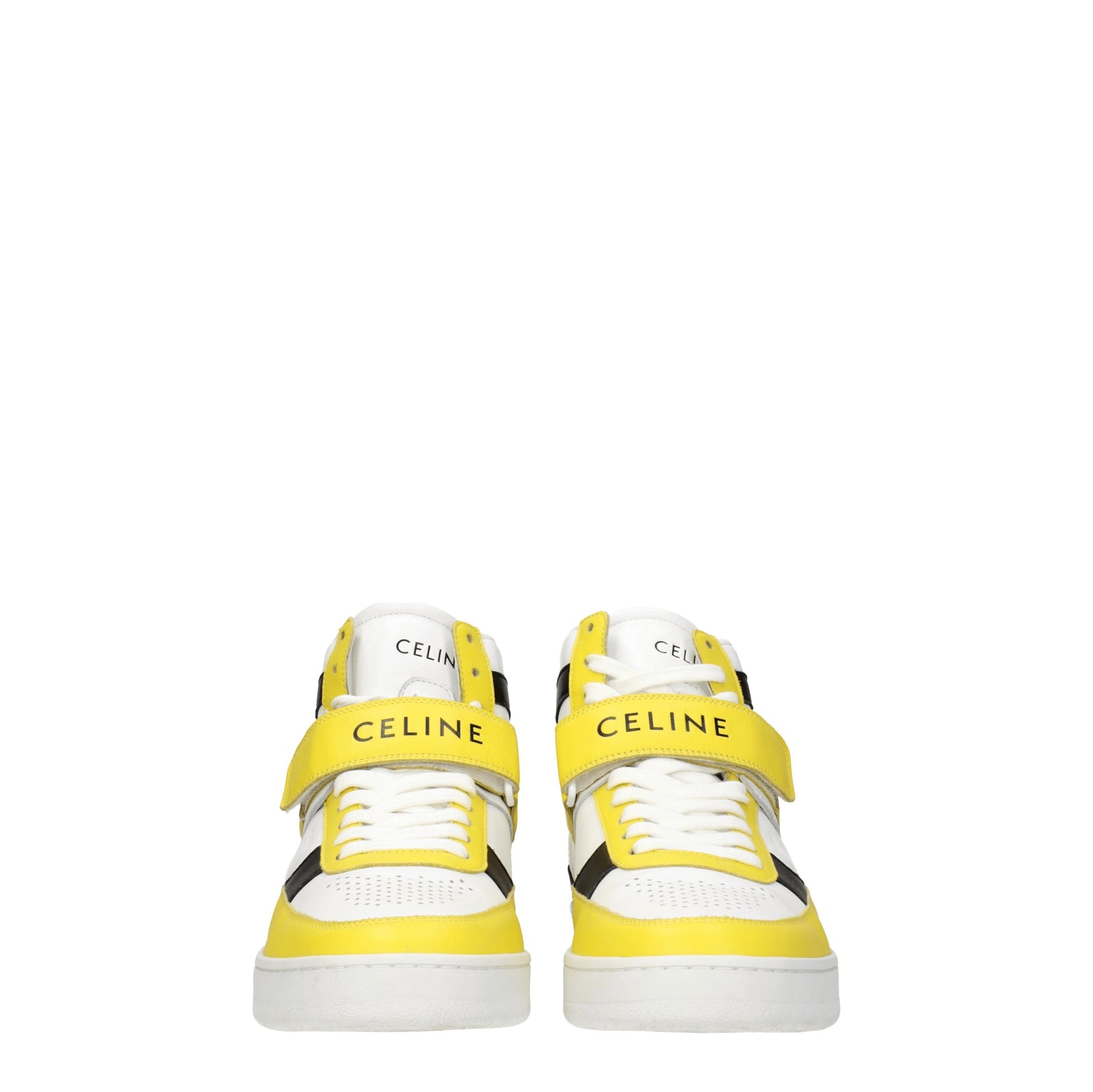 Celine Sneakers Uomo Pelle Bianco Giallo