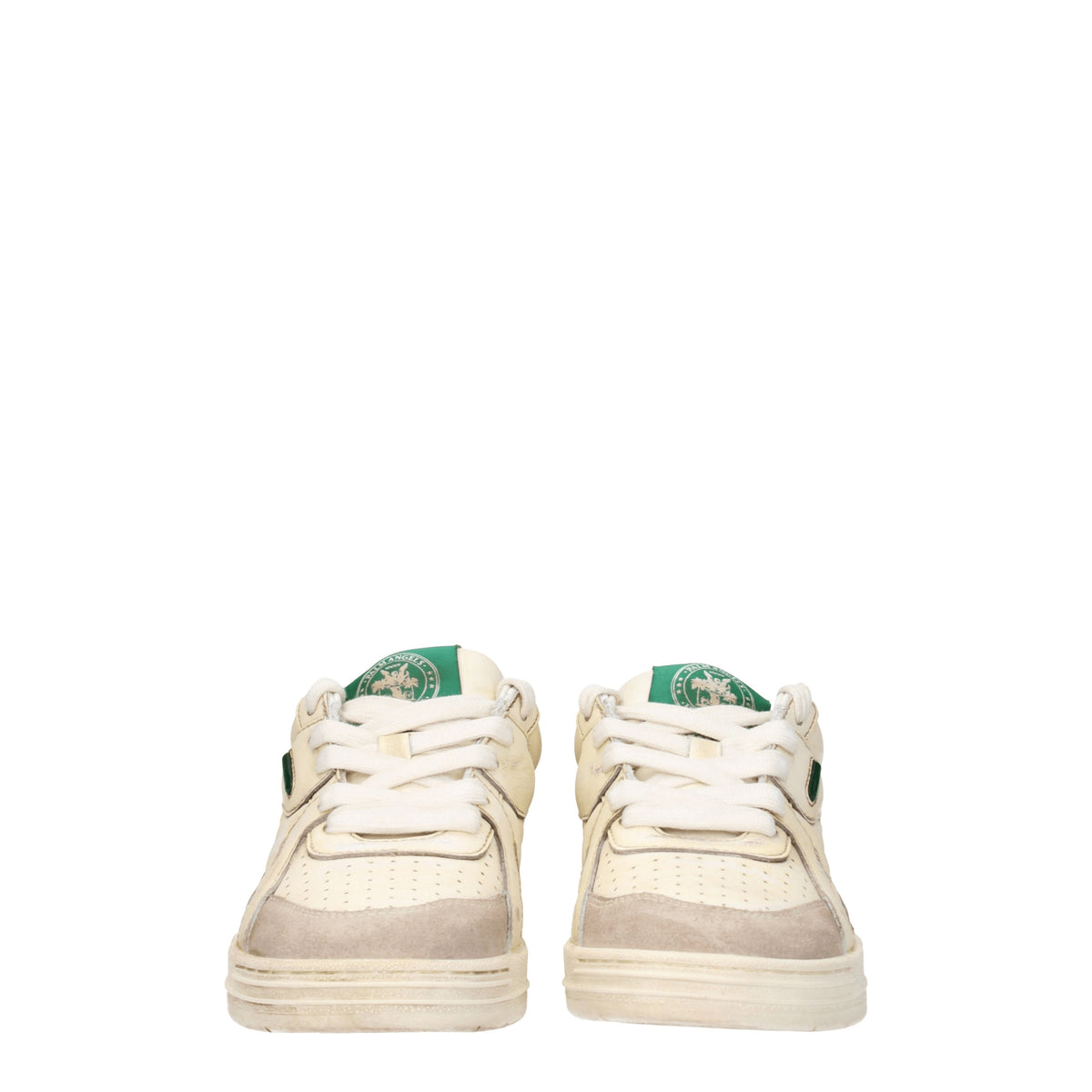 Palm Angels Sneakers Donna Pelle Beige Verde