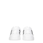 Moncler Sneakers Donna Pelle Bianco Argento