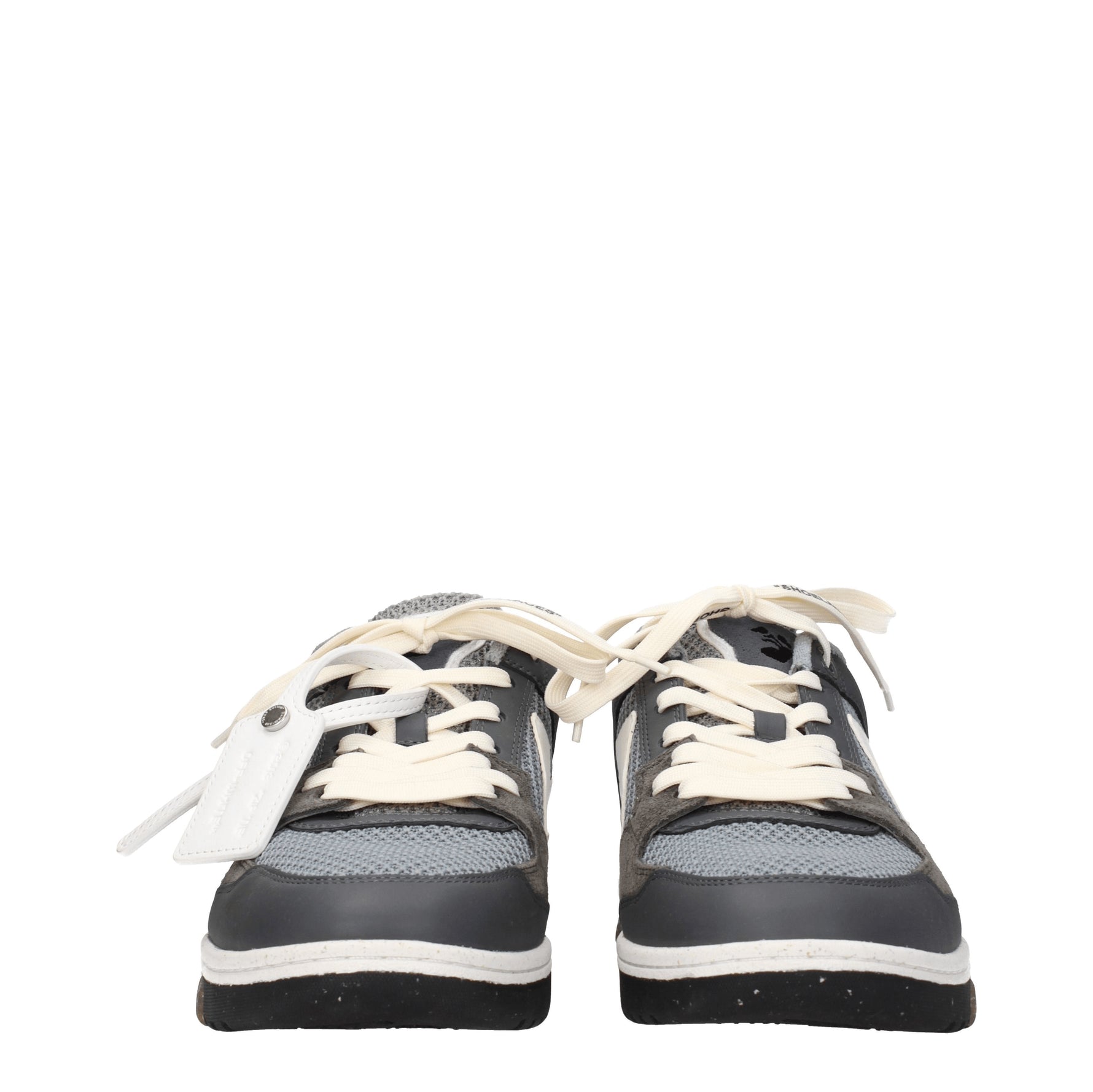 Off-White Sneakers Uomo Tessuto Grigio Grigio Scuro