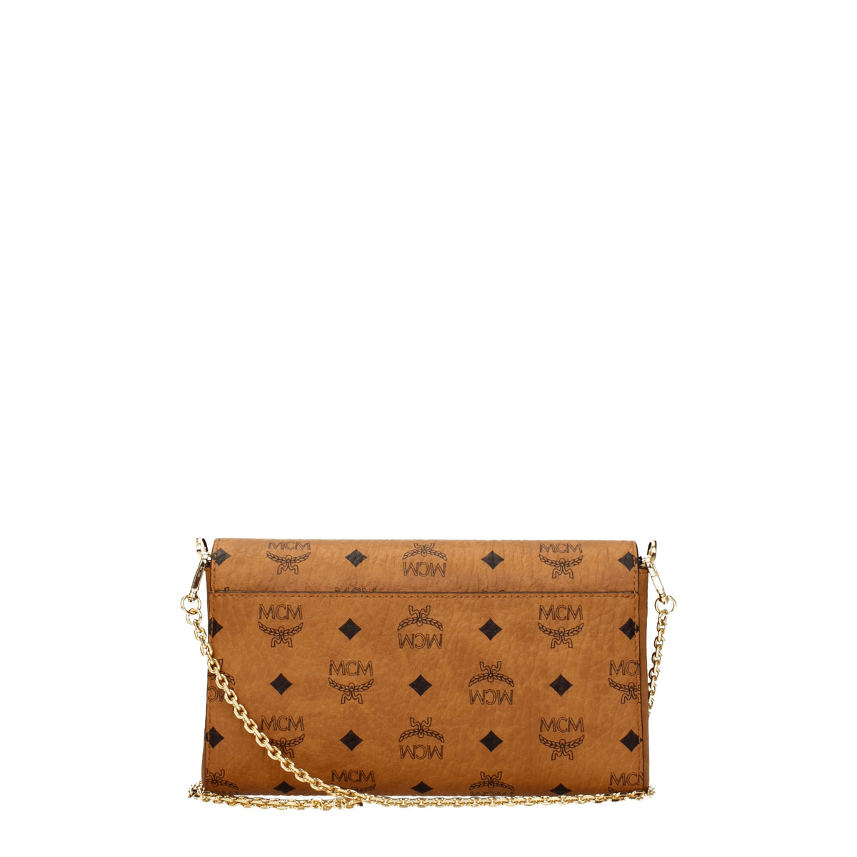 MCM Pochette Donna Pelle Marrone Cognac