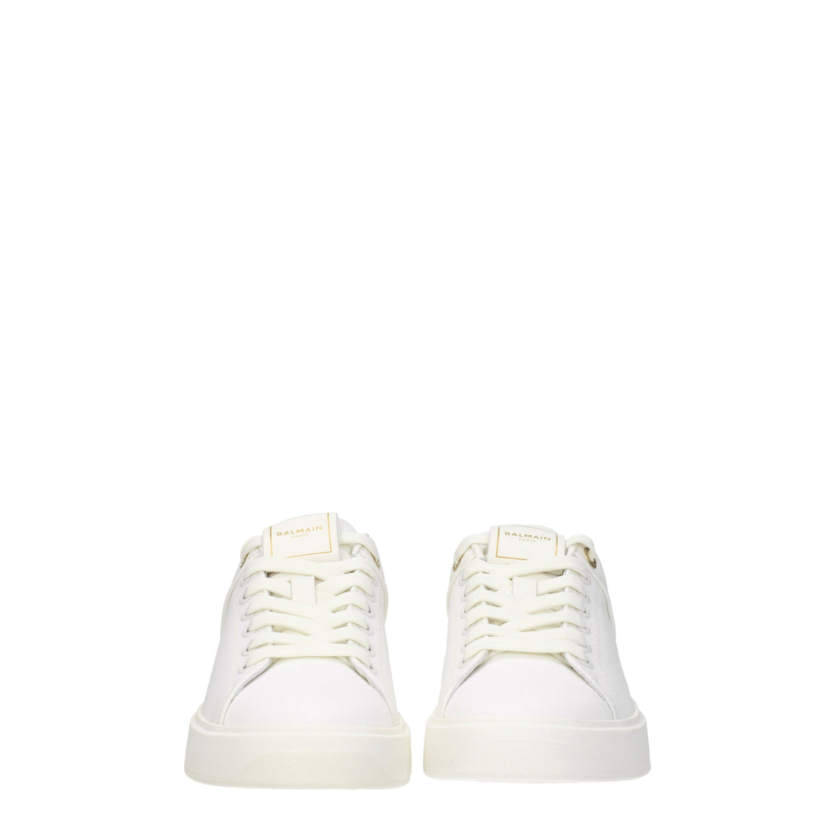 Balmain Sneakers Donna Tessuto Bianco Oro