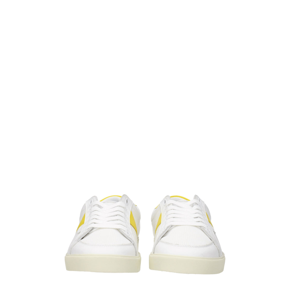 Celine Sneakers Uomo Tessuto Bianco Giallo