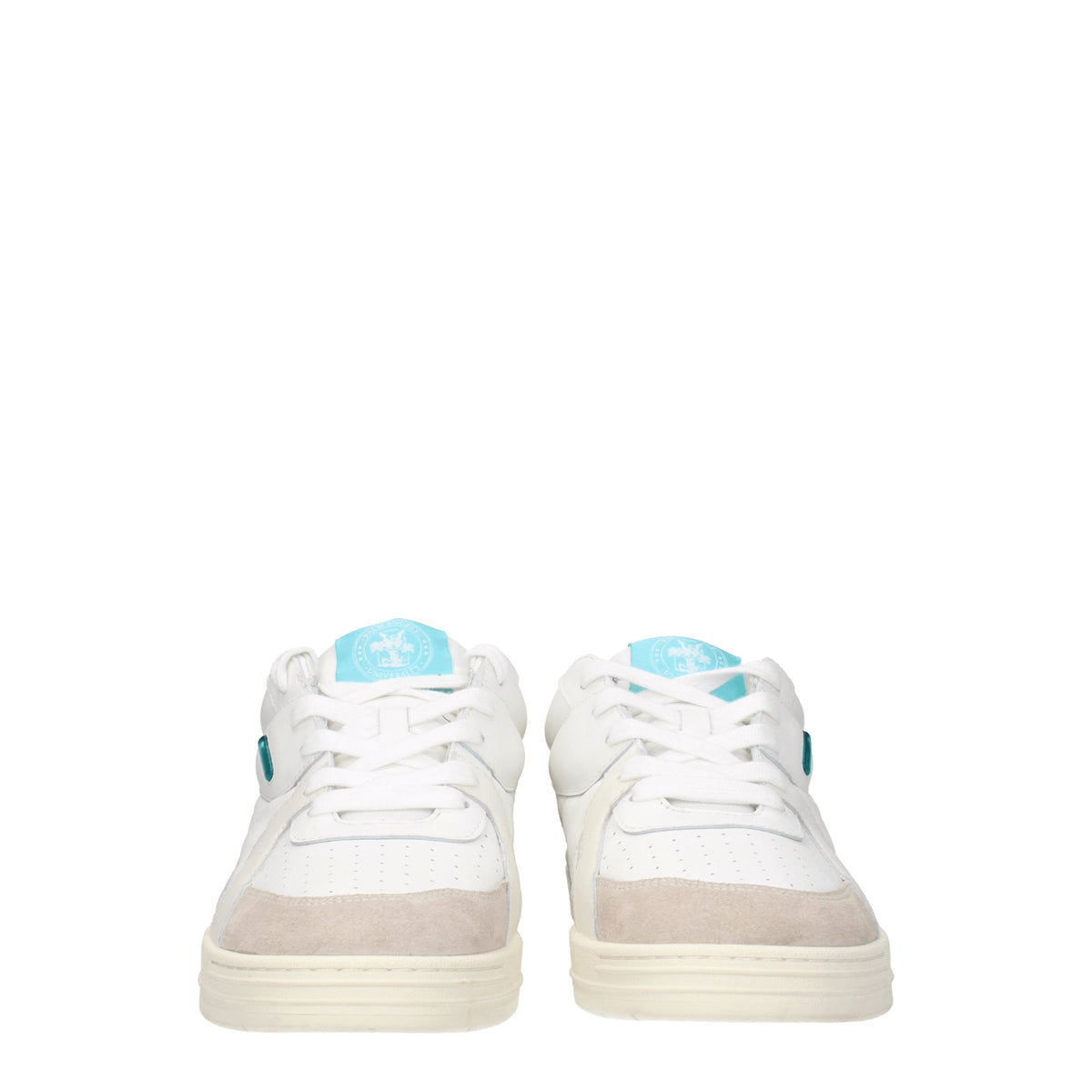 Palm Angels Sneakers Uomo Pelle Bianco Celeste