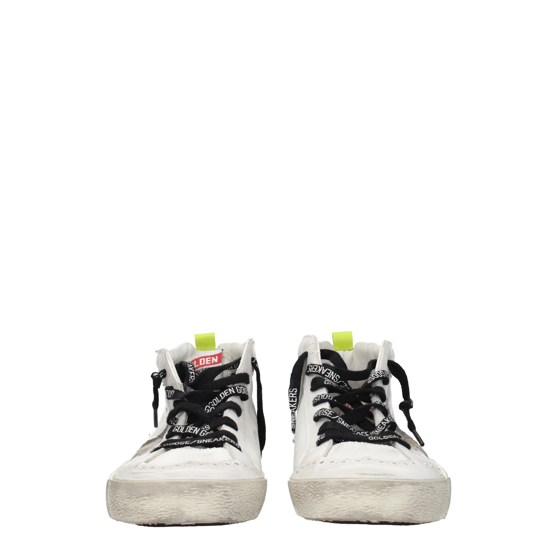 Golden Goose Sneakers mid star Uomo Pelle Bianco Argento