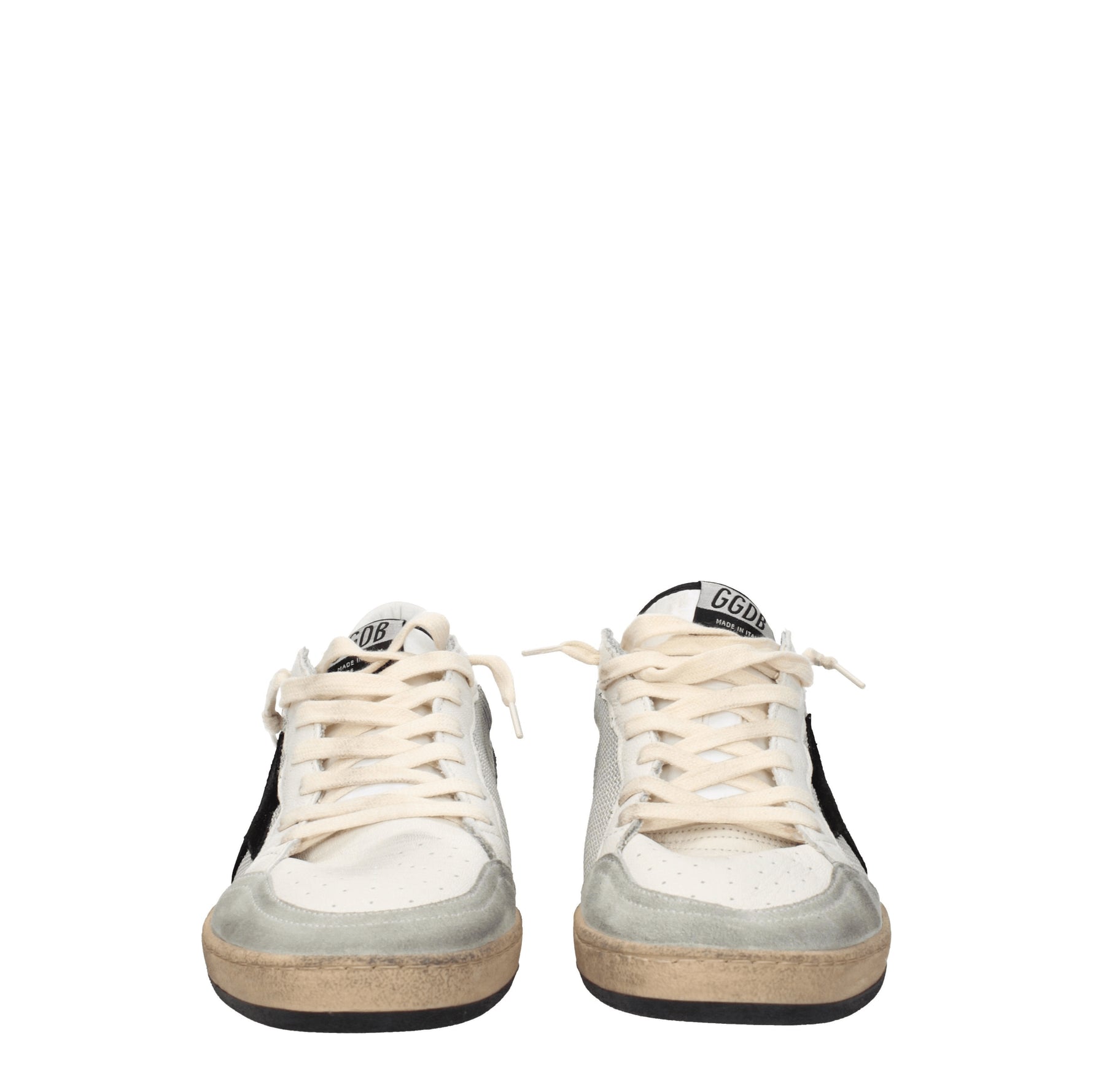 Golden Goose Sneakers ball star Uomo Tessuto Beige Grigio Scuro