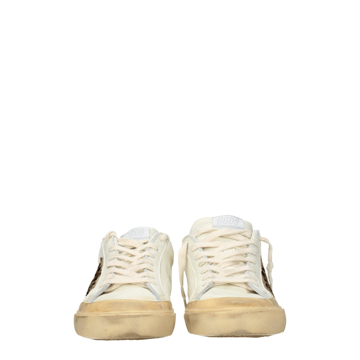 Golden Goose Sneakers super star Uomo Pelle Beige Crema