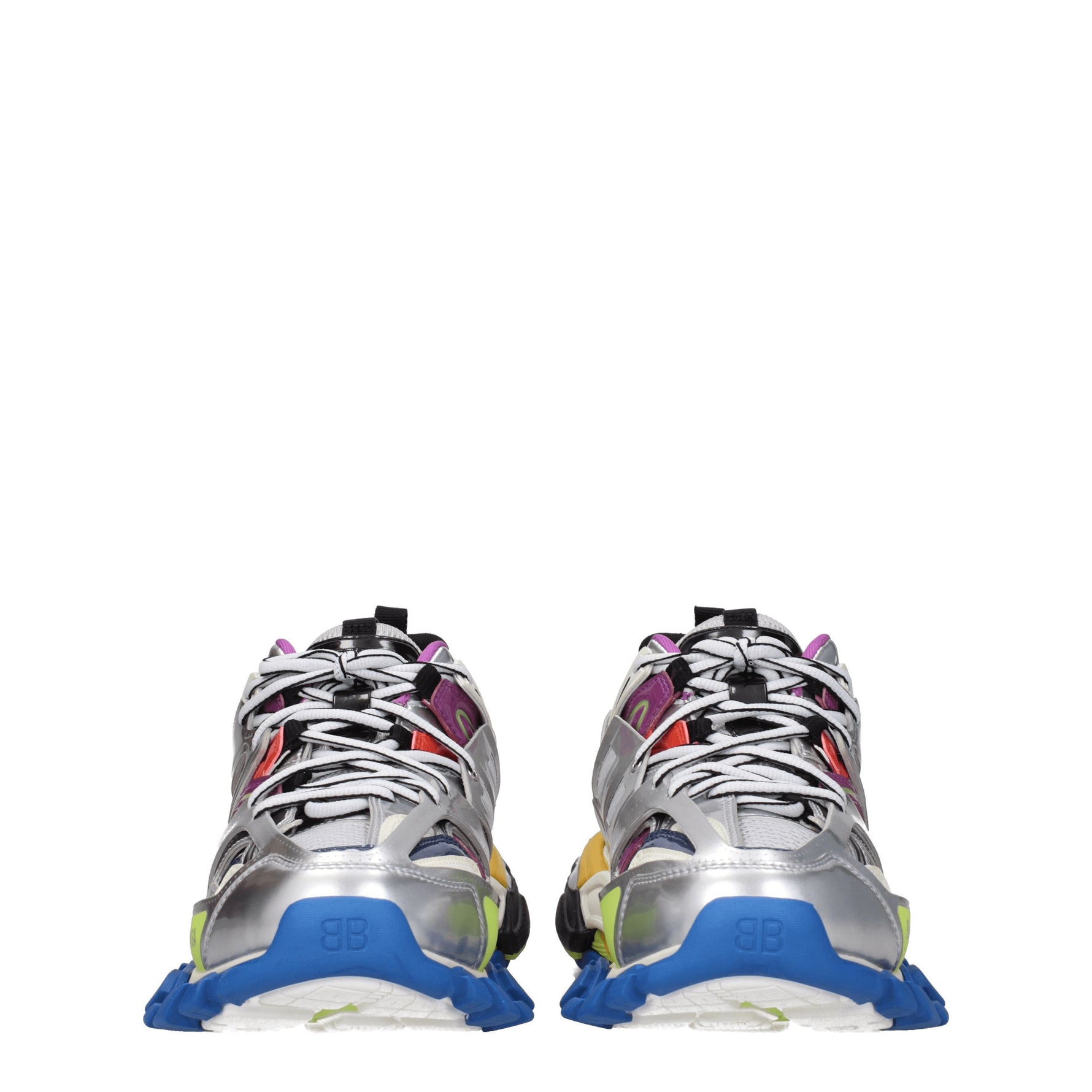 Balenciaga Sneakers track Uomo Tessuto Argento Multicolore