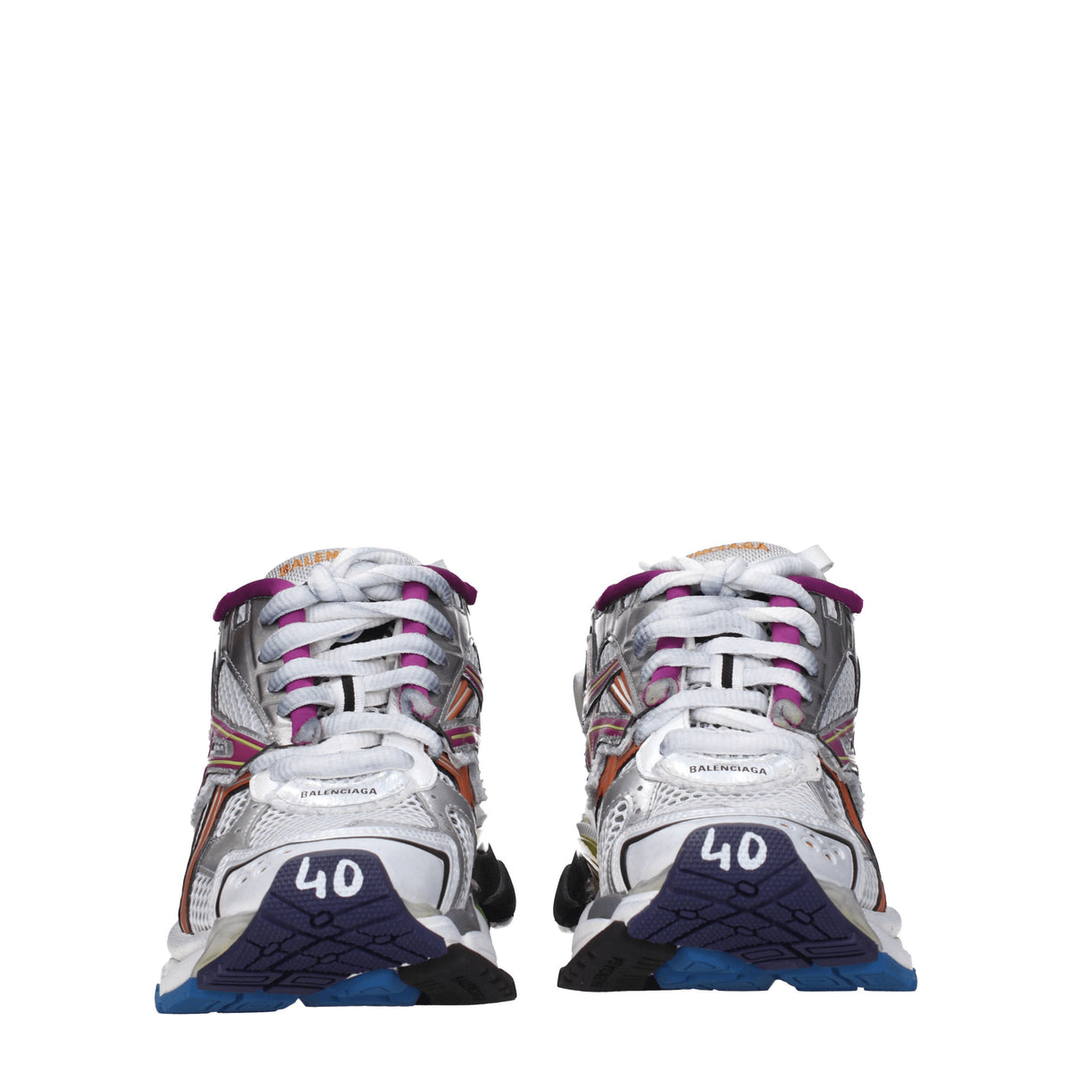 Balenciaga Sneakers runner Uomo Tessuto Argento Viola