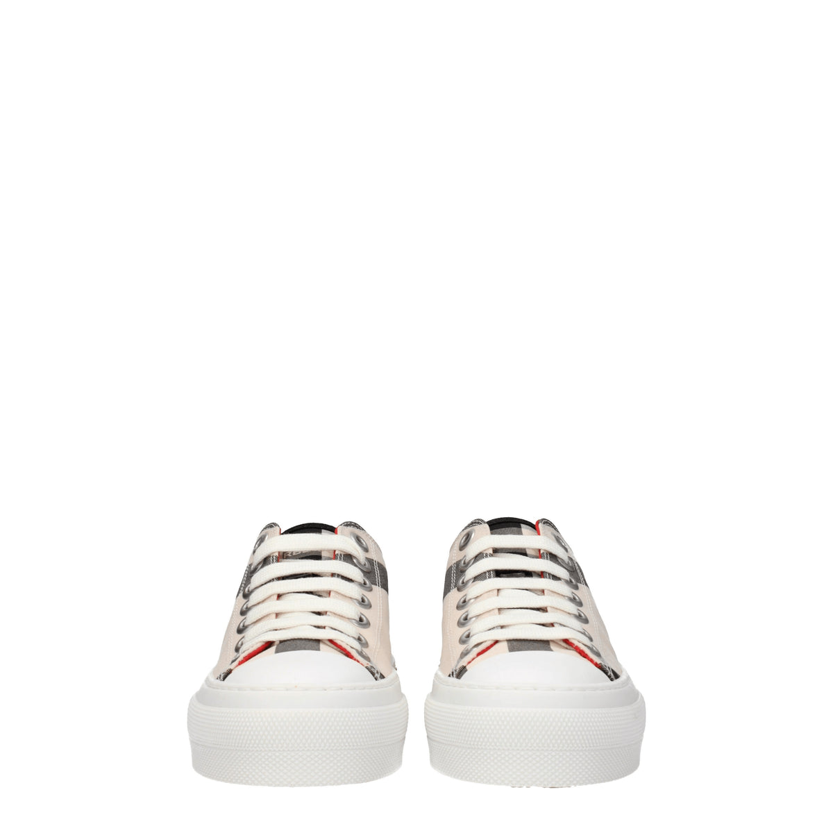 Burberry Sneakers Donna Tessuto Beige Burro