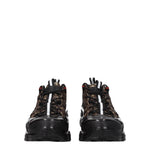 Burberry Sneakers Uomo Tessuto Nero Marrone