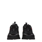 Burberry Sneakers Uomo Camoscio Nero Rosso