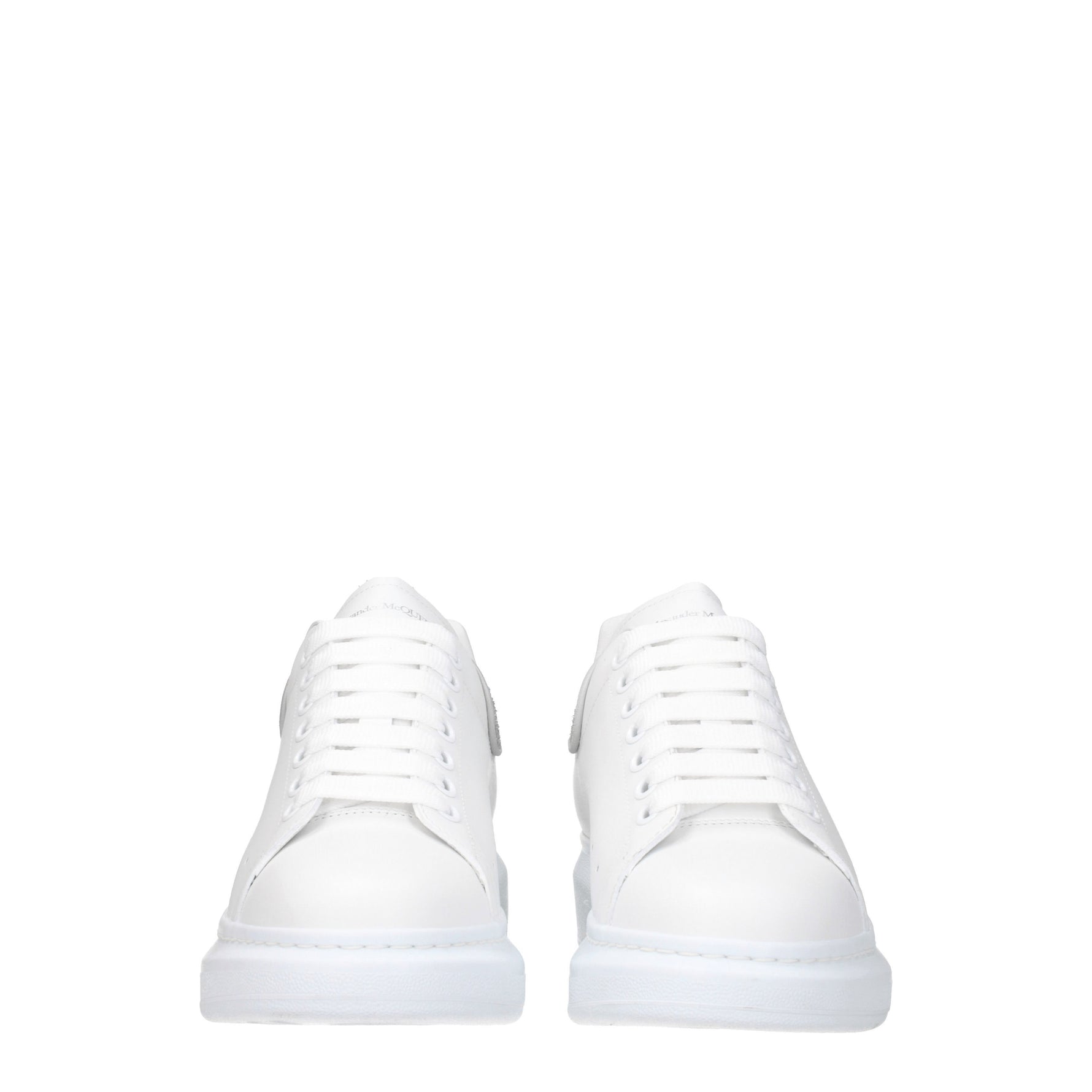 Alexander McQueen Sneakers oversized Donna Pelle Bianco Argento