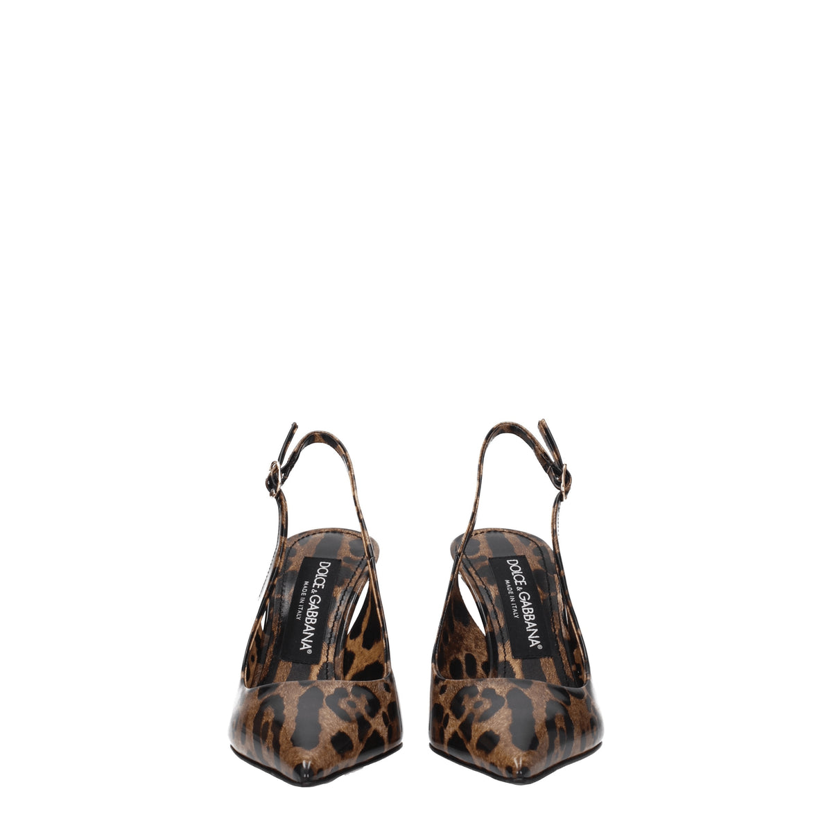 Dolce&Gabbana Sandali Donna Pelle Marrone Leopardato