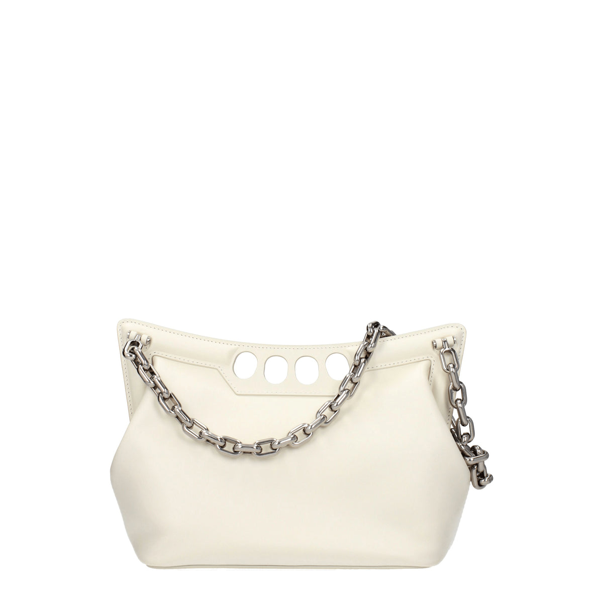 Alexander McQueen Borse a Mano the peak Donna Pelle Bianco Avorio