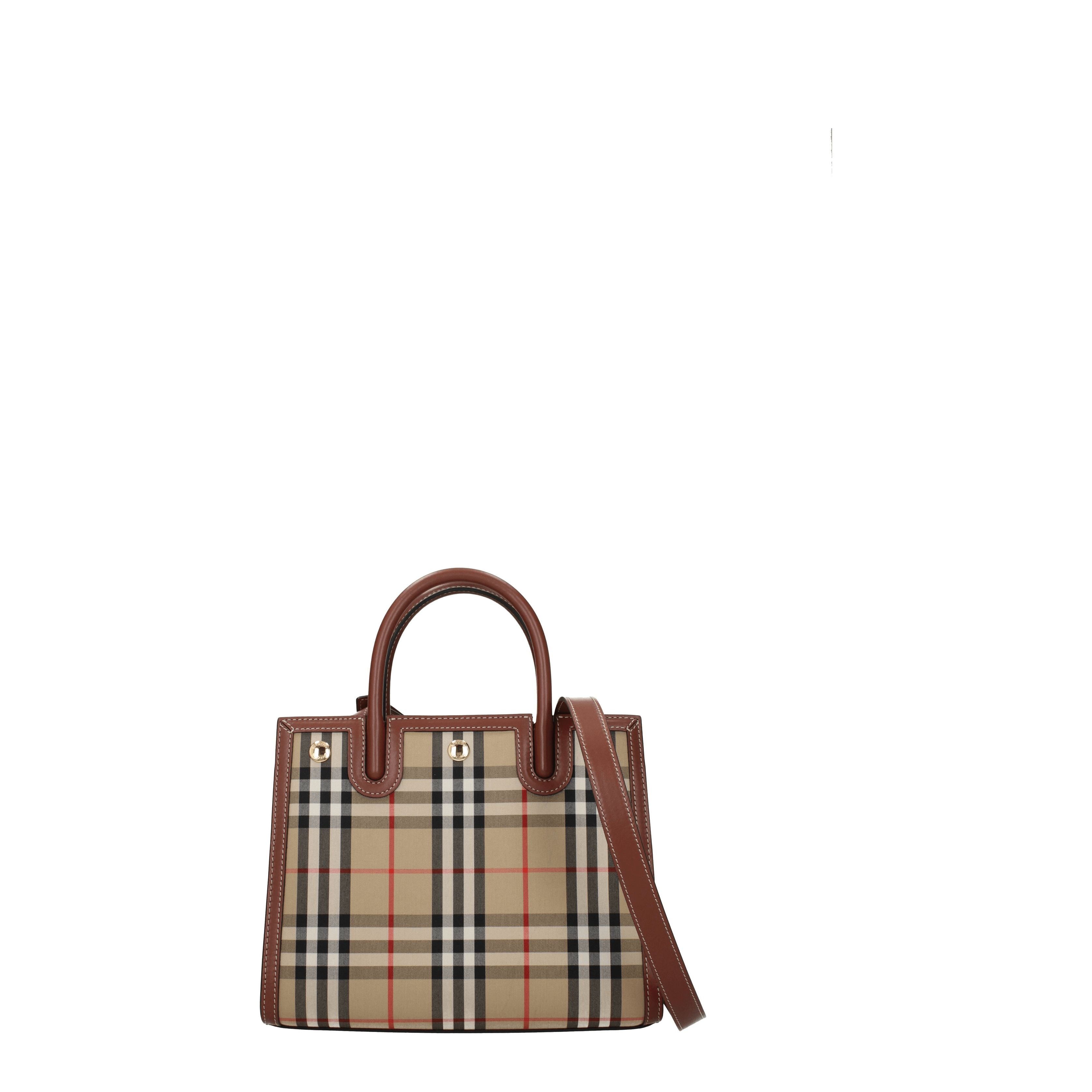 Burberry Bolsos de Mano Mujer Tejido Beige Marron B Exit B Exit top shop online