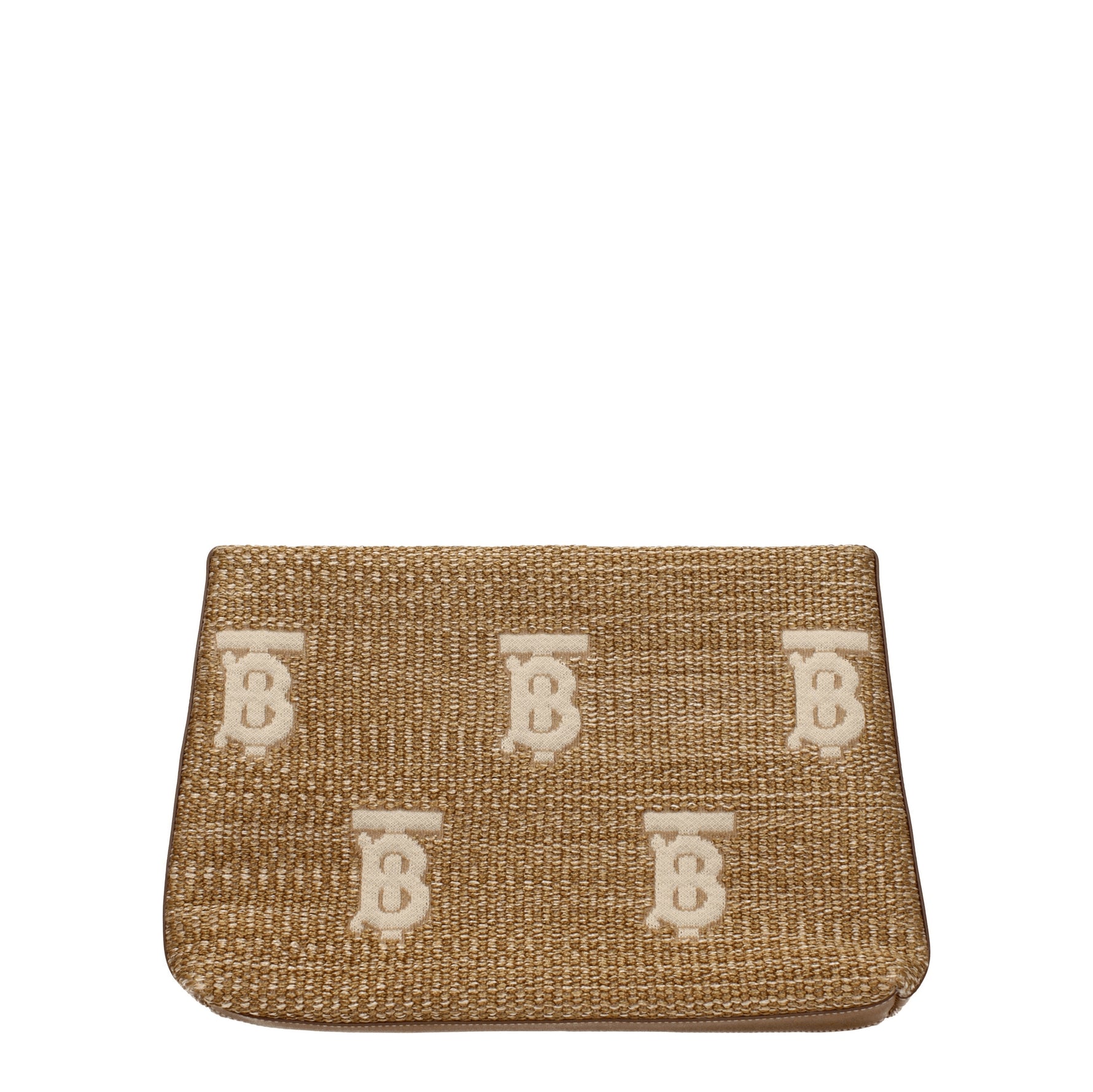 Burberry Pochette Donna Rafia Marrone