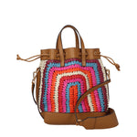 Etro Borse a Mano Donna Tessuto Multicolor Marrone