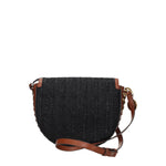 Stella McCartney Borse a Tracolla Donna Rafia Nero Marrone