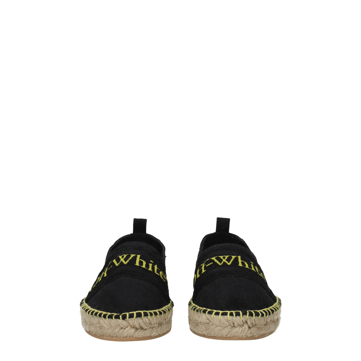 Off-White Espadrillas bookish Donna Tessuto Nero Giallo