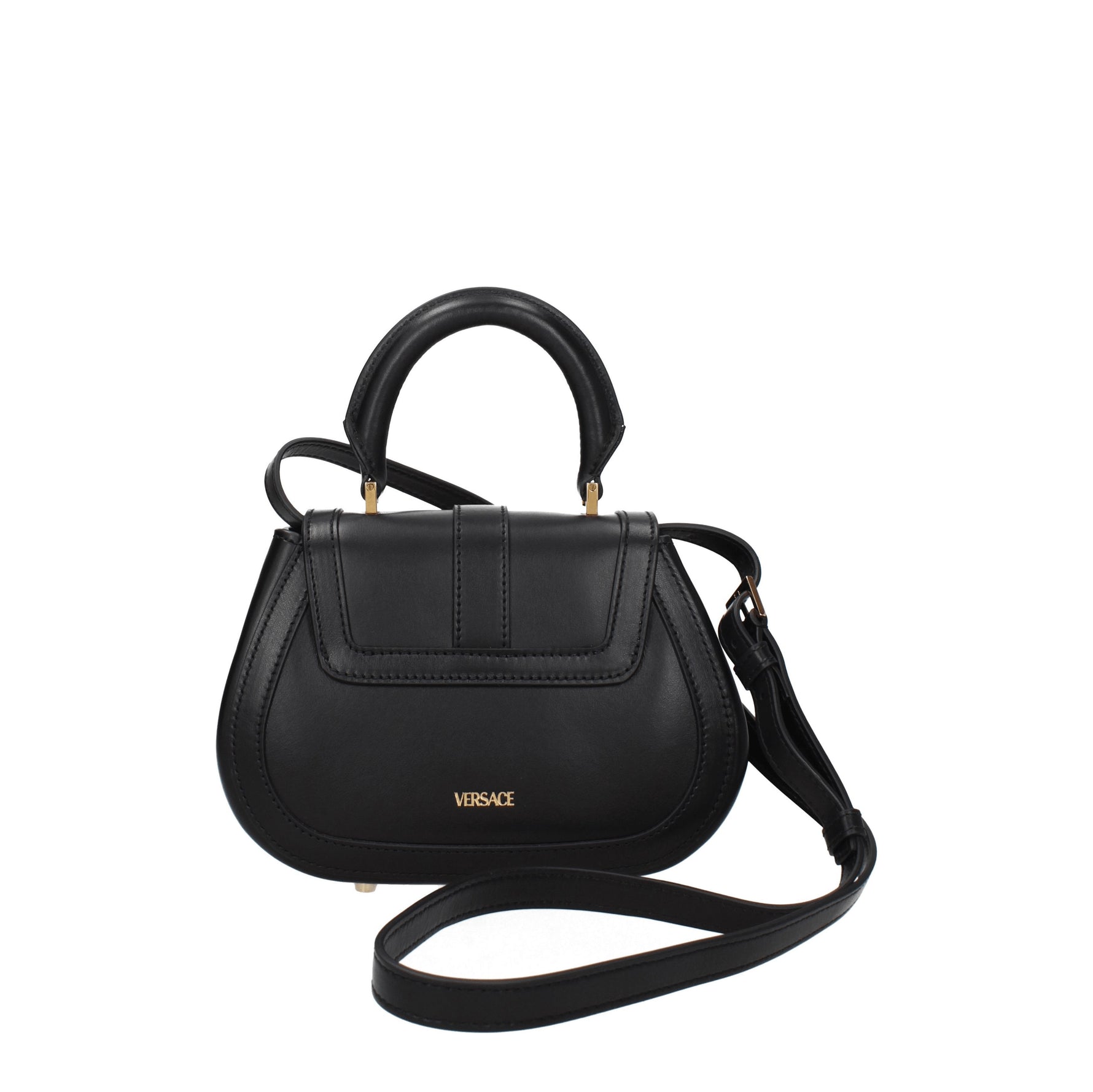 Versace Borse a Mano greca Donna Pelle Nero