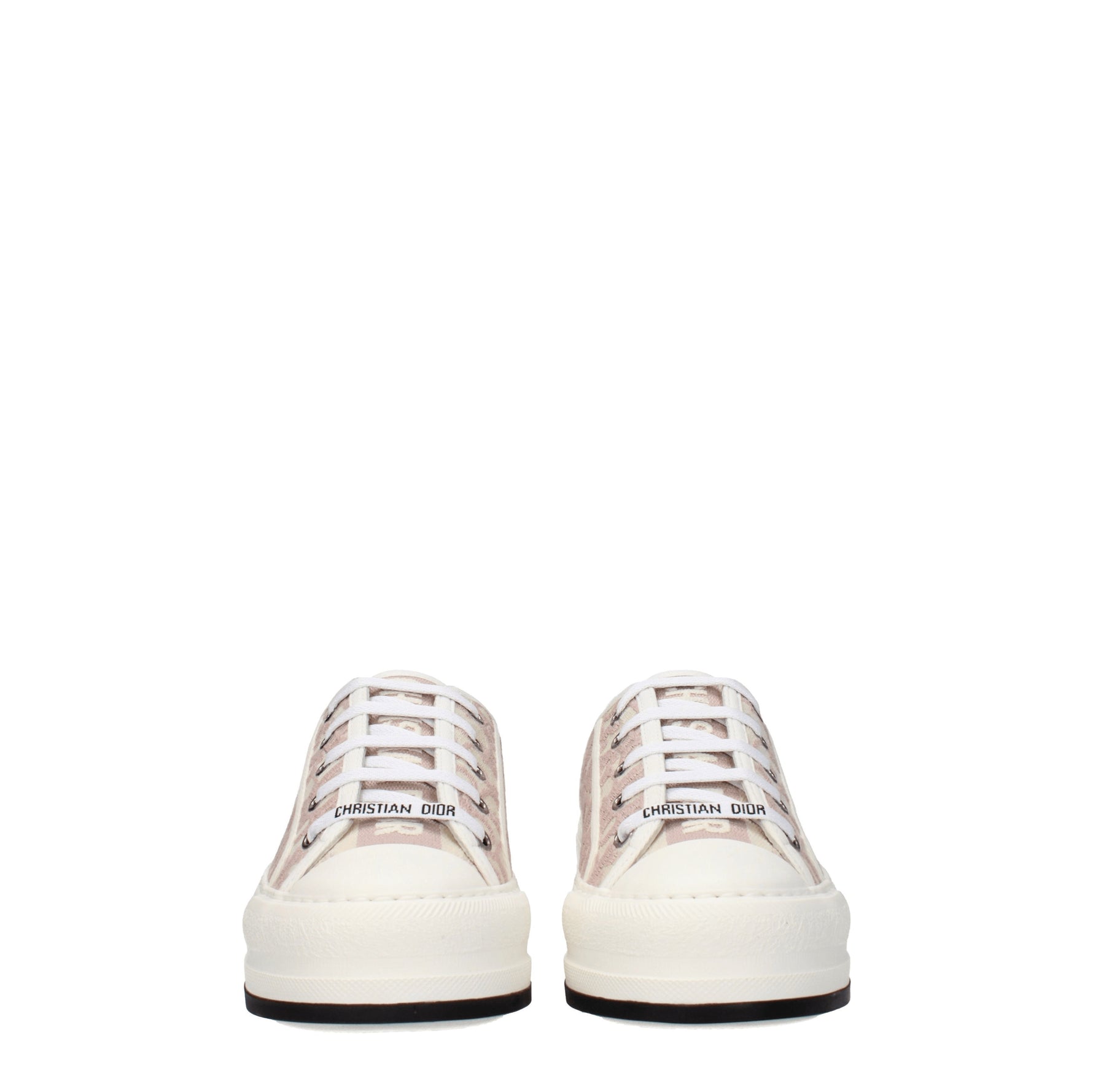 Christian Dior Sneakers Donna Tessuto Beige Rosa Polvere