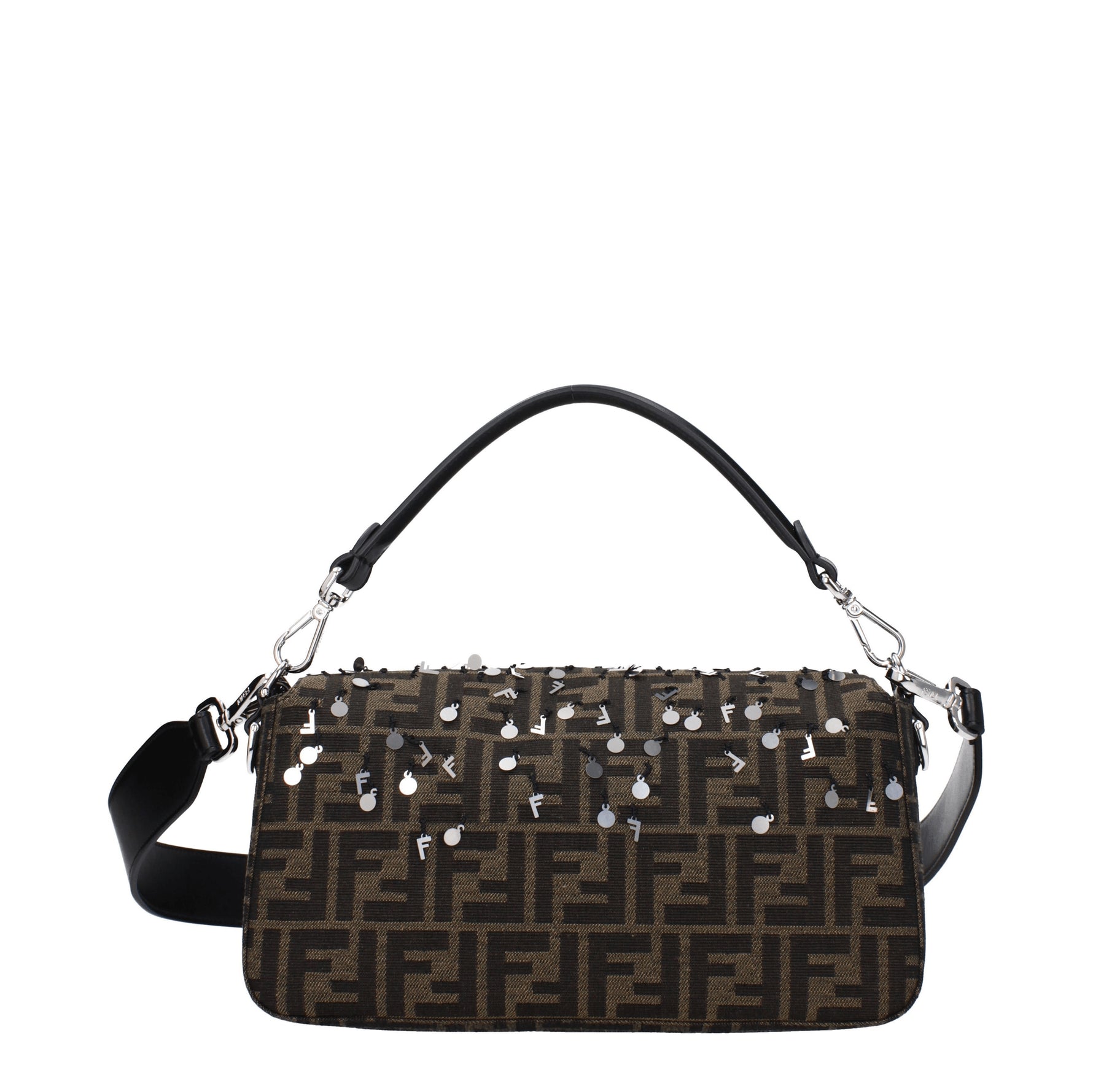 Fendi Borse a Mano baguette Donna Tessuto Marrone